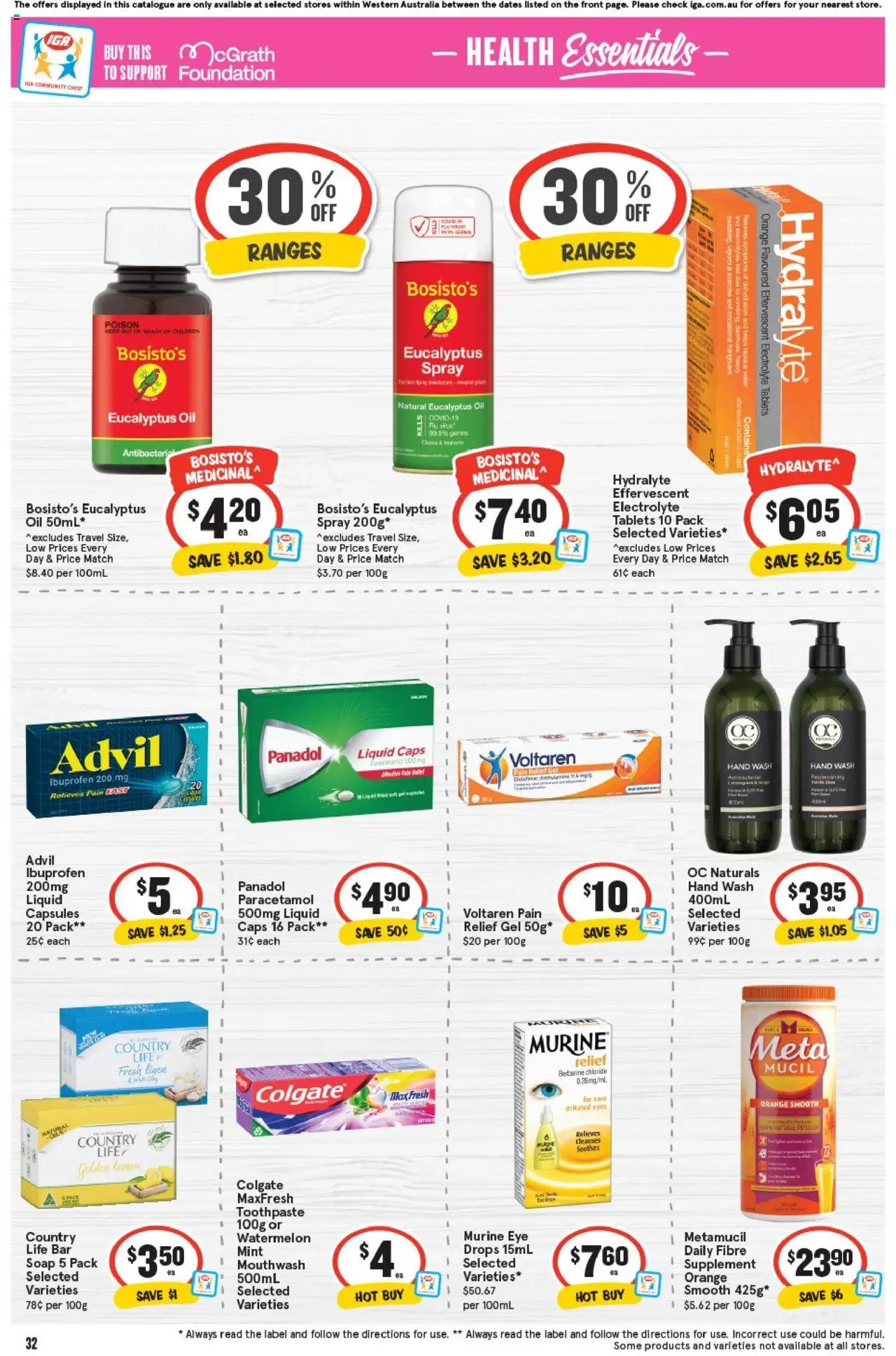IGA catalogue - valid from 24.09.2025 | Page: 35 | Products: Watermelon, Tablets, Pain relief, Hand wash