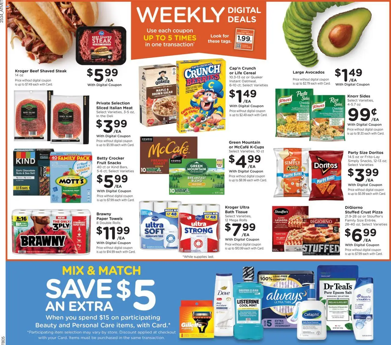 Kroger Weekly Ad - valid from 24.09.2025 | Page: 2 | Products: Bath, Pasta, Epsom Salt, Salt