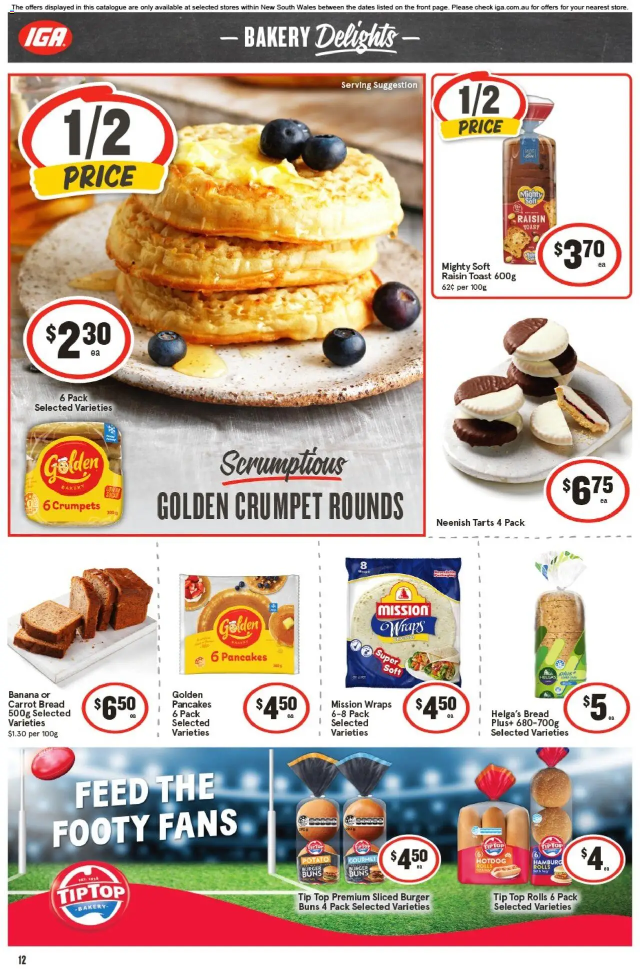 IGA catalogue - valid from 24.09.2025 | Page: 15 | Products: Crumpets, Bread, Bakery