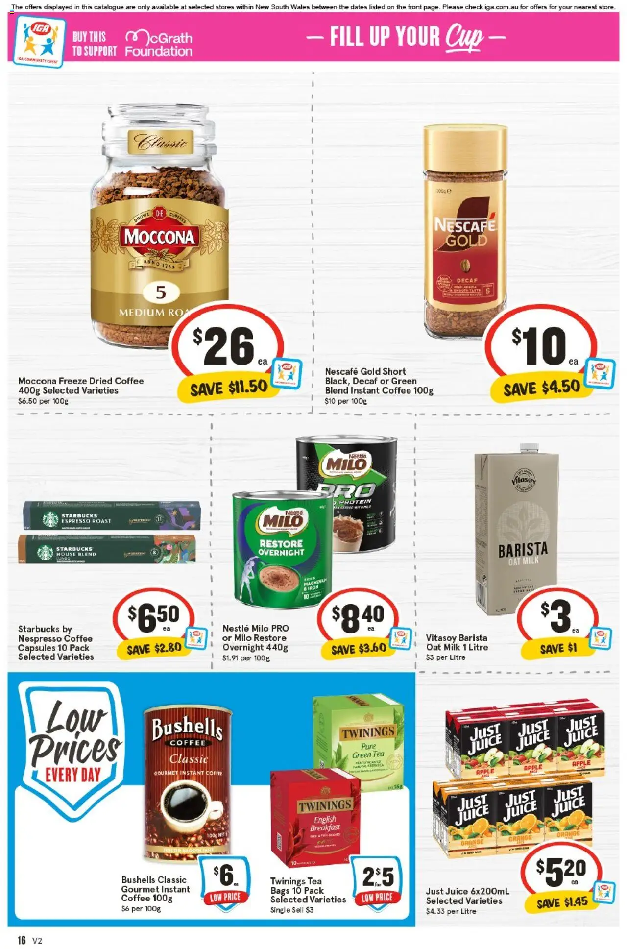 IGA catalogue - valid from 24.09.2025 | Page: 19 | Products: Milk, Coffee, Juice, Foundation