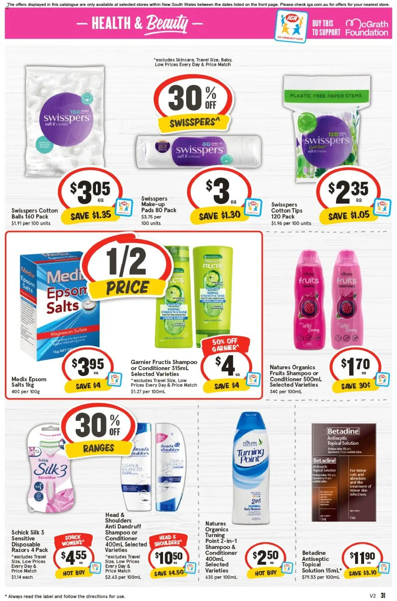 IGA catalogue - valid from 24.09.2025 | Page: 34 | Products: Fruits, Razors, Treatment, Cotton tips
