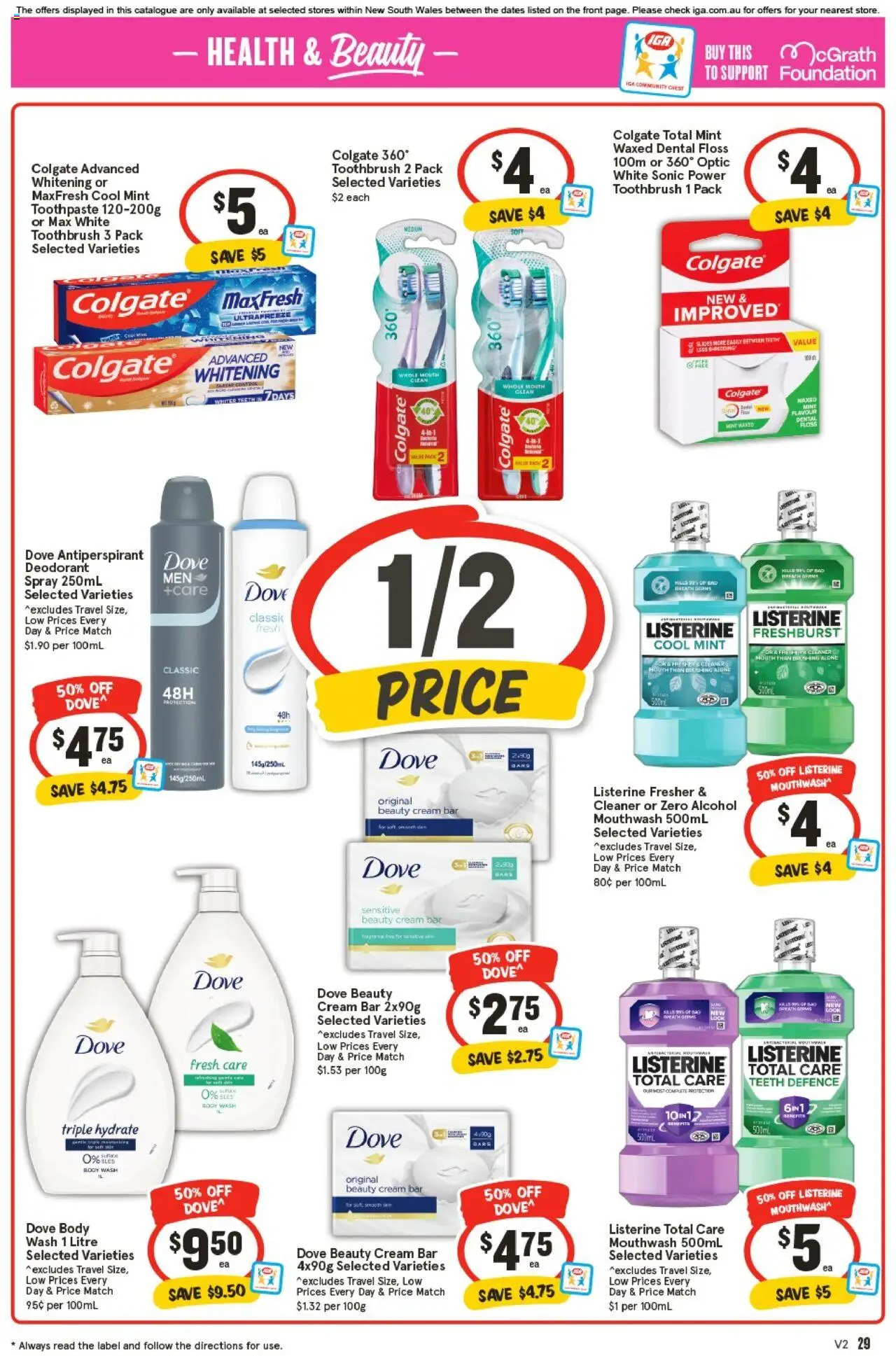 IGA catalogue - valid from 24.09.2025 | Page: 32 | Products: Toothpaste, Mouthwash, Toothbrush, Foundation