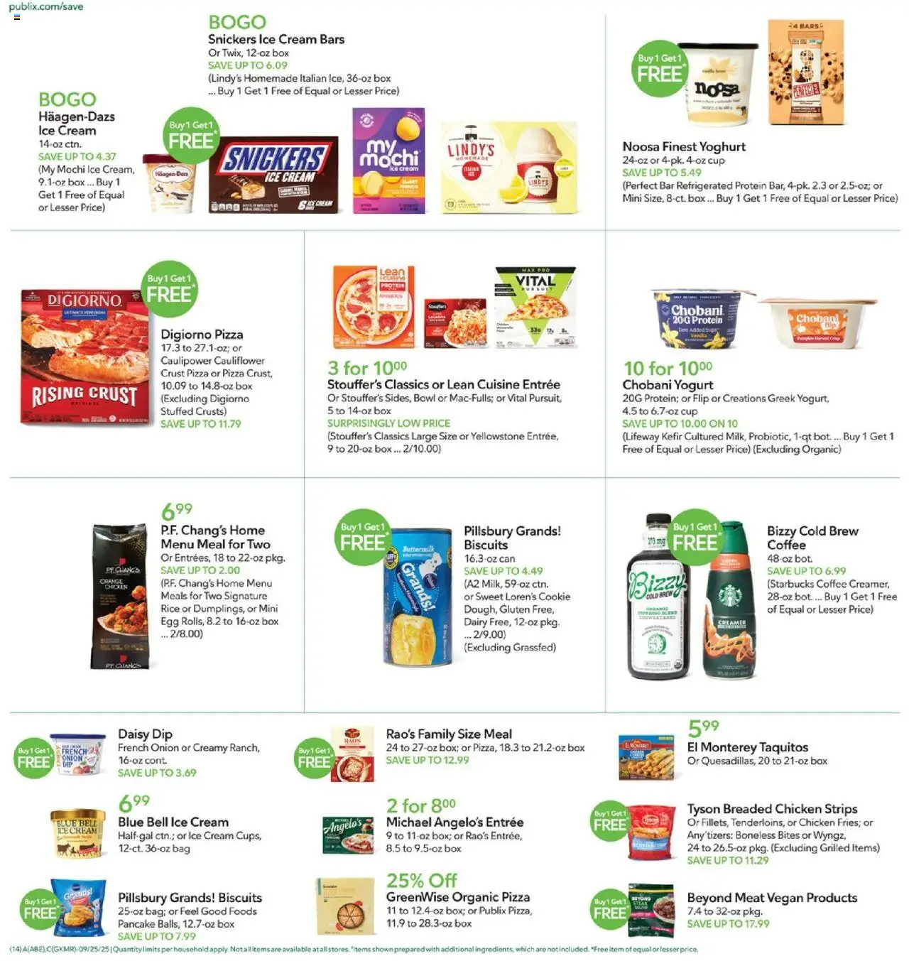Publix Weekly Ad - valid from 24.09.2025 | Page: 14 | Products: Box, Pizza, Sugar, Cauliflower
