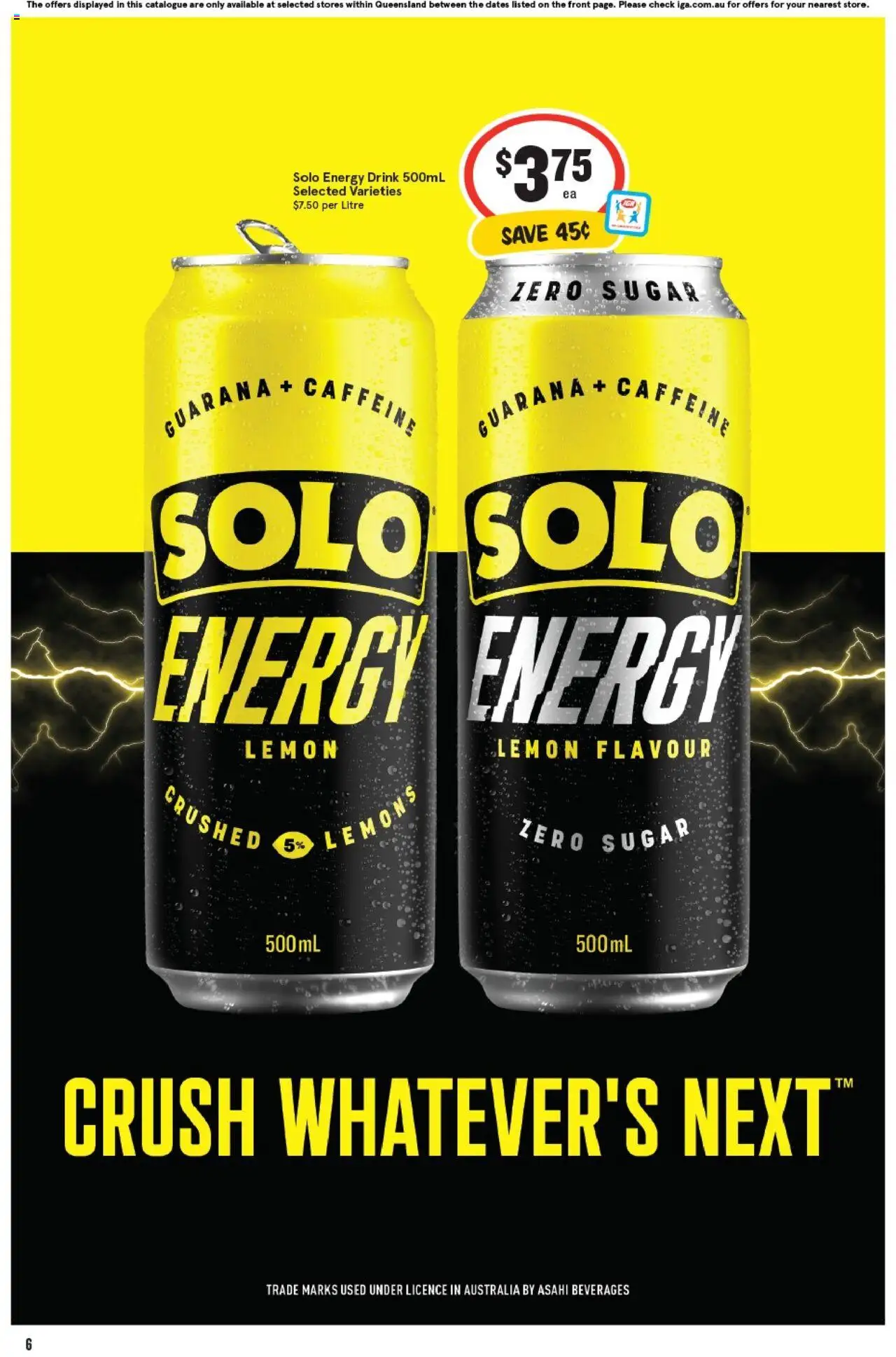 IGA catalogue - valid from 24.09.2025 | Page: 9 | Products: Energy drink, Sugar, Lemon