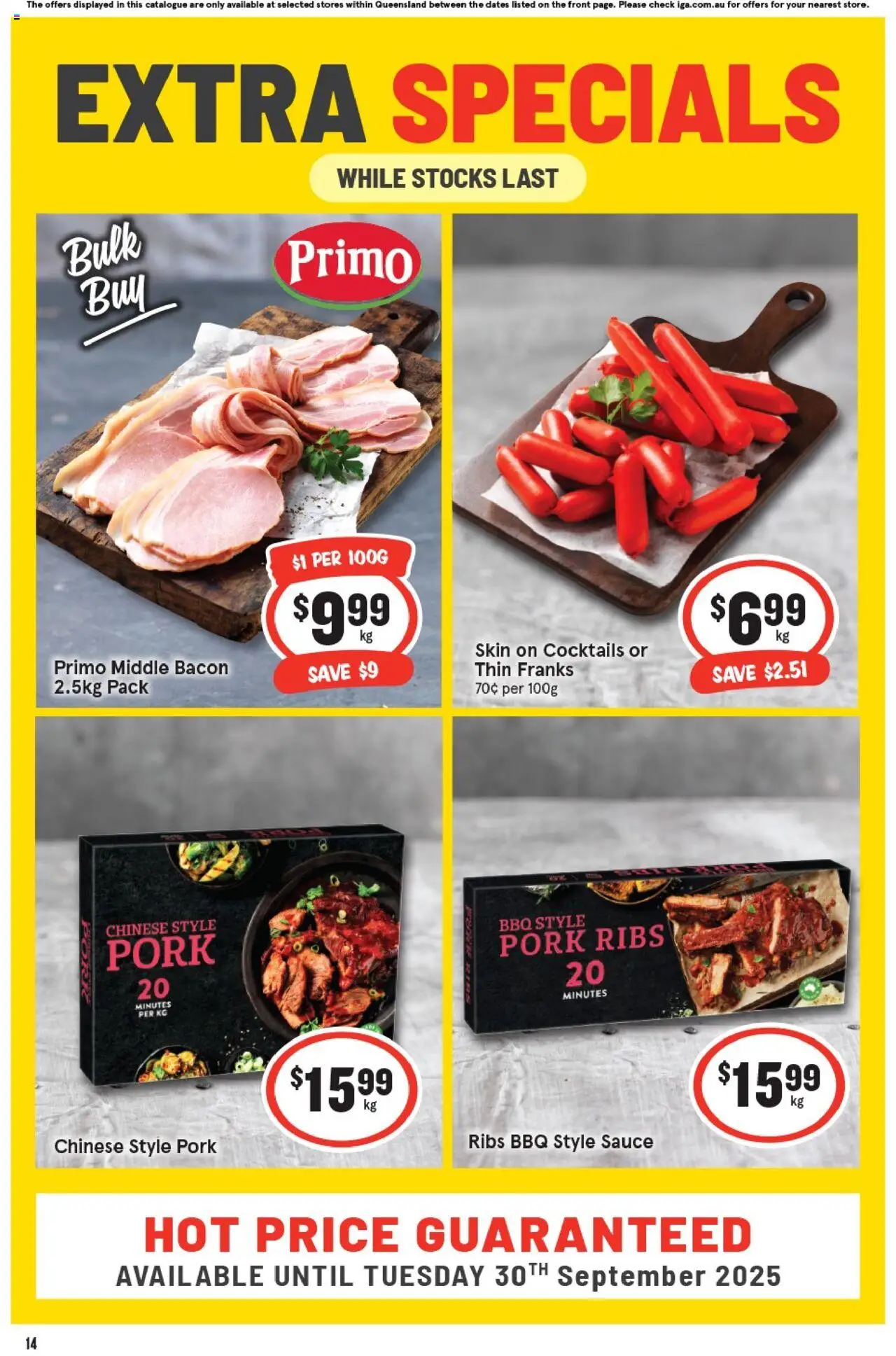 IGA catalogue - valid from 24.09.2025 | Page: 17 | Products: Bacon, Pork, Sauce