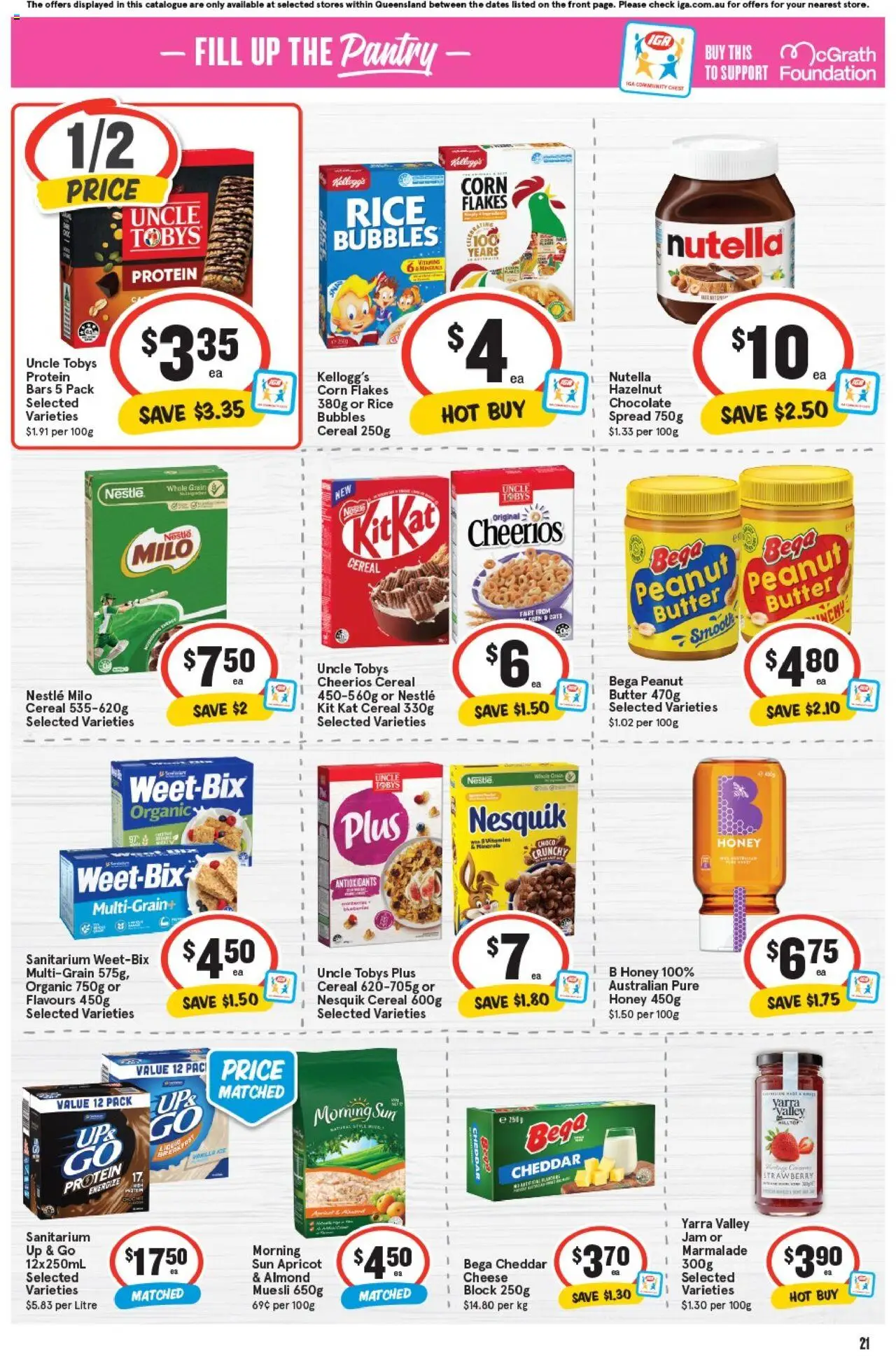 IGA catalogue - valid from 24.09.2025 | Page: 24 | Products: Honey, Nutella, Cereal, Foundation