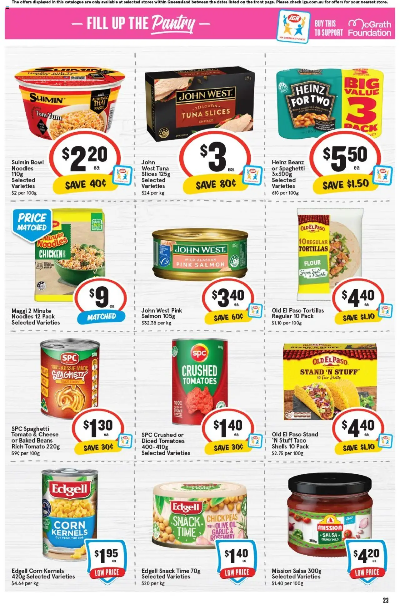 IGA catalogue - valid from 24.09.2025 | Page: 26 | Products: Noodles, Olive oil, Garlic, Tuna