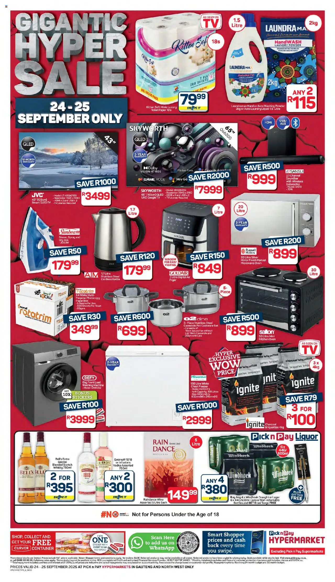 New Pick n Pay catalogue – valid from 24.09.2025 | Page: 2 | Products: Kettle, Fryer, Mirror, Air fryer
