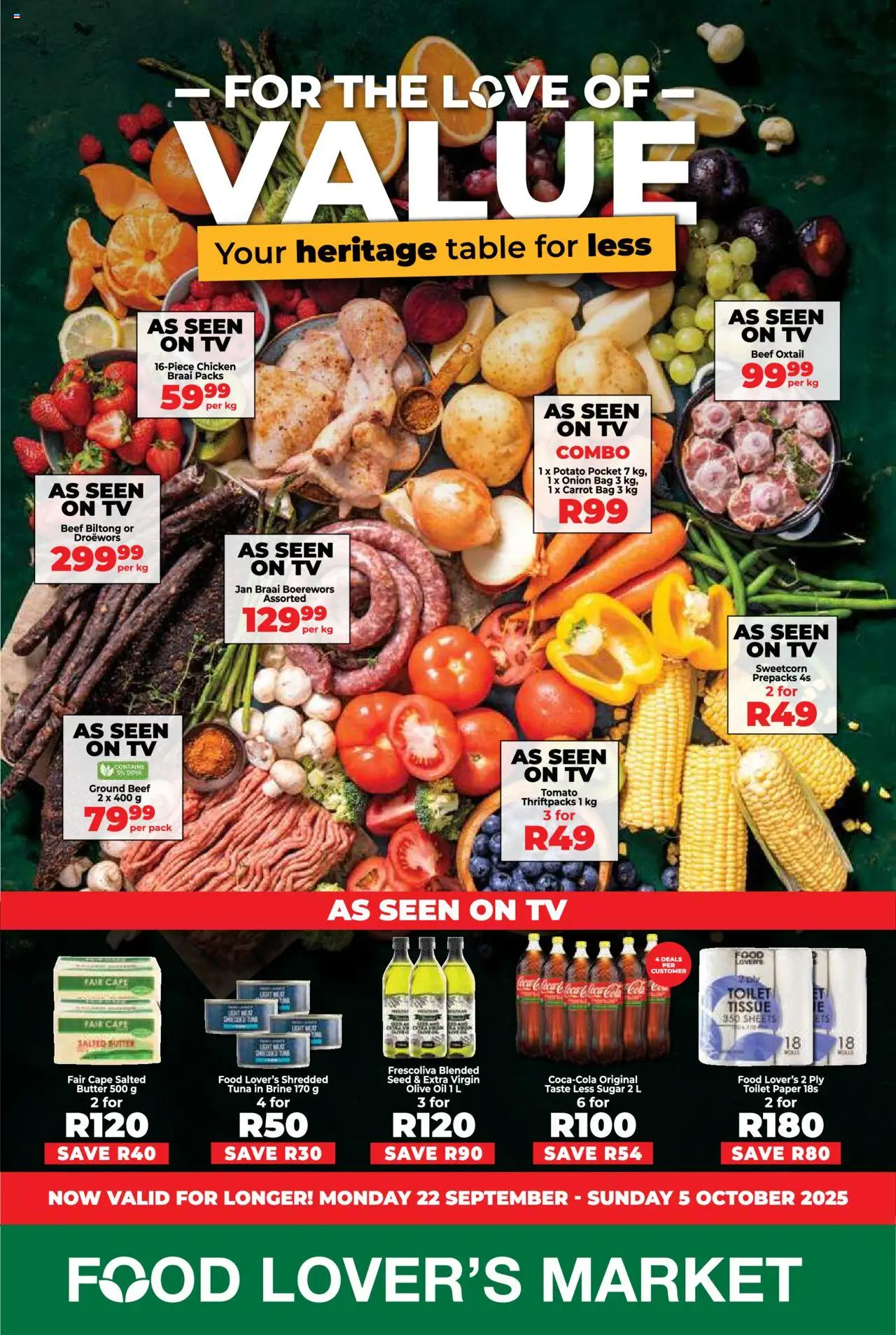 New Food Lover's Market catalogue – valid from 22.09.2025 | Page: 1 | Products: Bag, Butter, Paper, Sugar