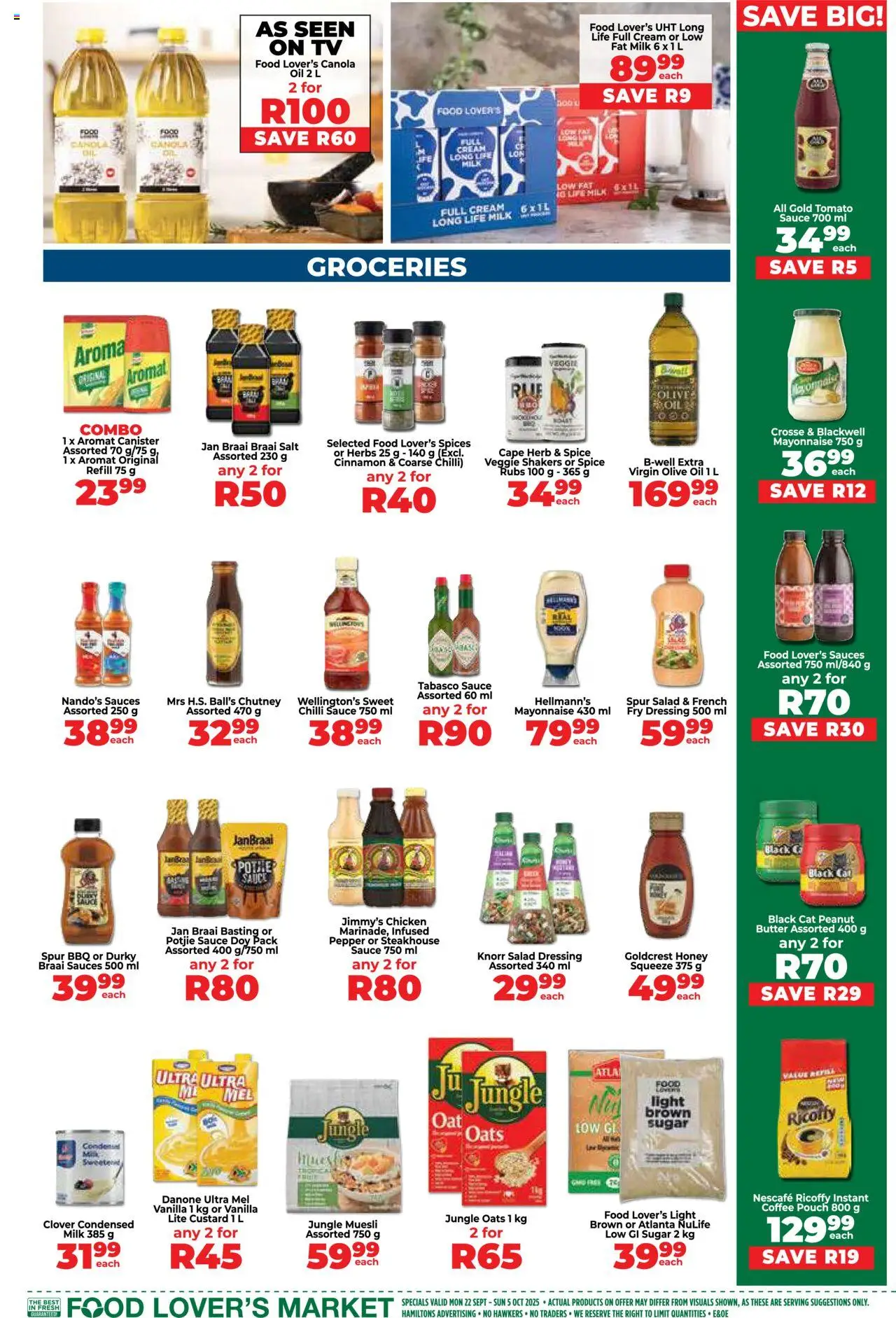 New Food Lover's Market catalogue – valid from 22.09.2025 | Page: 13 | Products: Oats, Light, Chicken, Salt