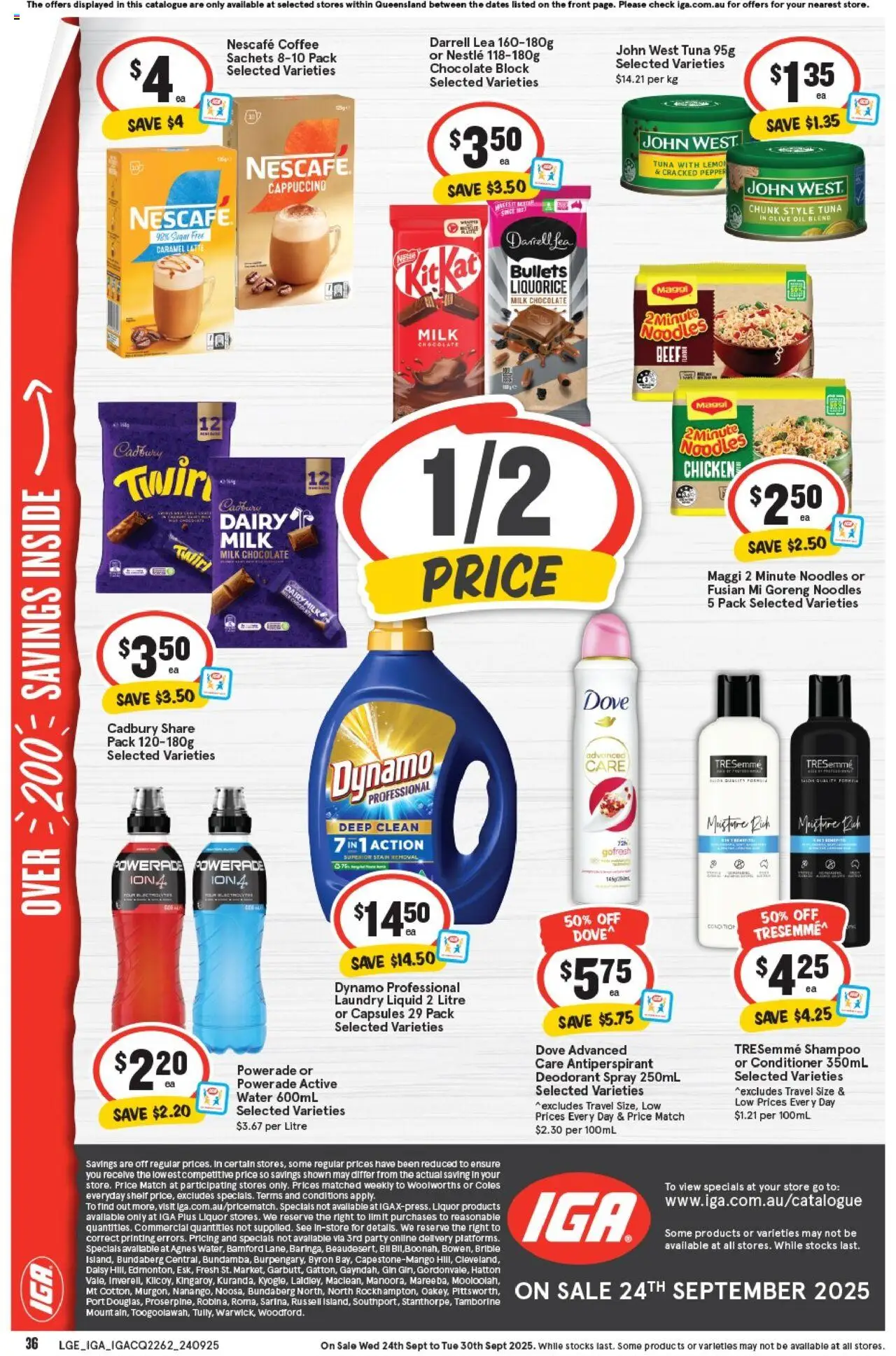 IGA catalogue - valid from 24.09.2025 | Page: 39 | Products: Milk, Shampoo, Coffee, Noodles