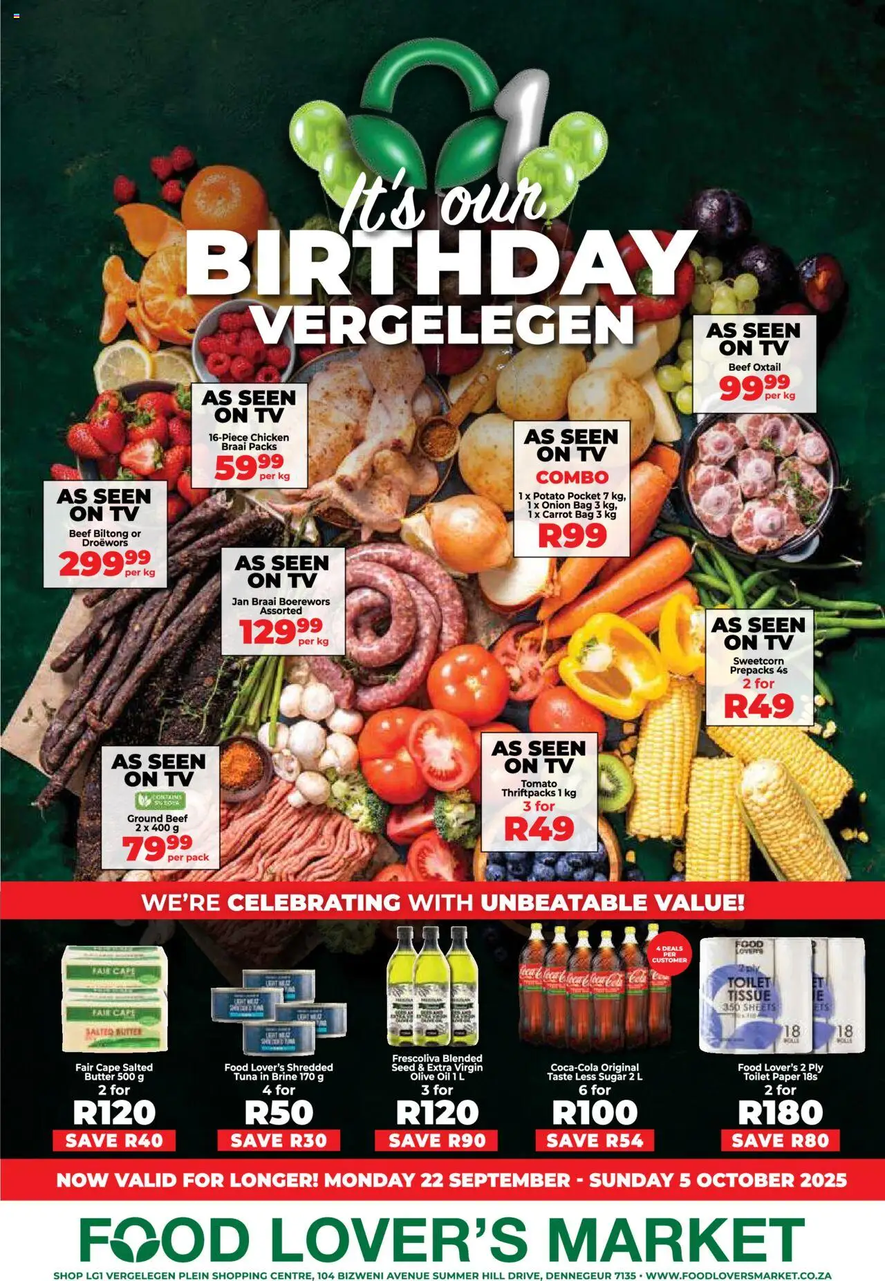 New Food Lover's Market catalogue – valid from 22.09.2025 | Page: 1 | Products: Toilet, Butter, Beef, Toilet paper