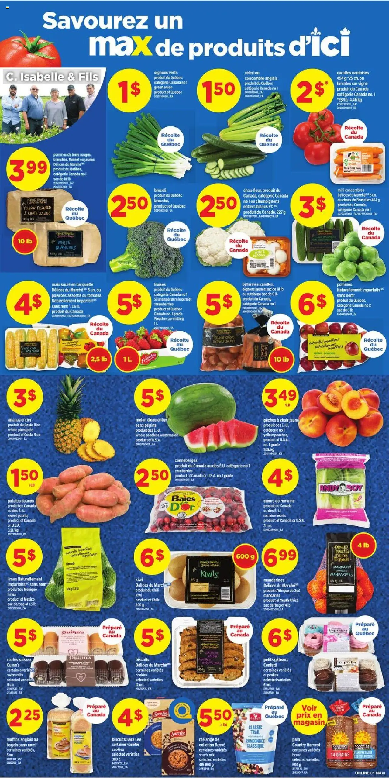 Maxi flyer valid from 25.09.2025 | Page: 5 | Products: Pineapple, Strawberries, Kiwi, Bread