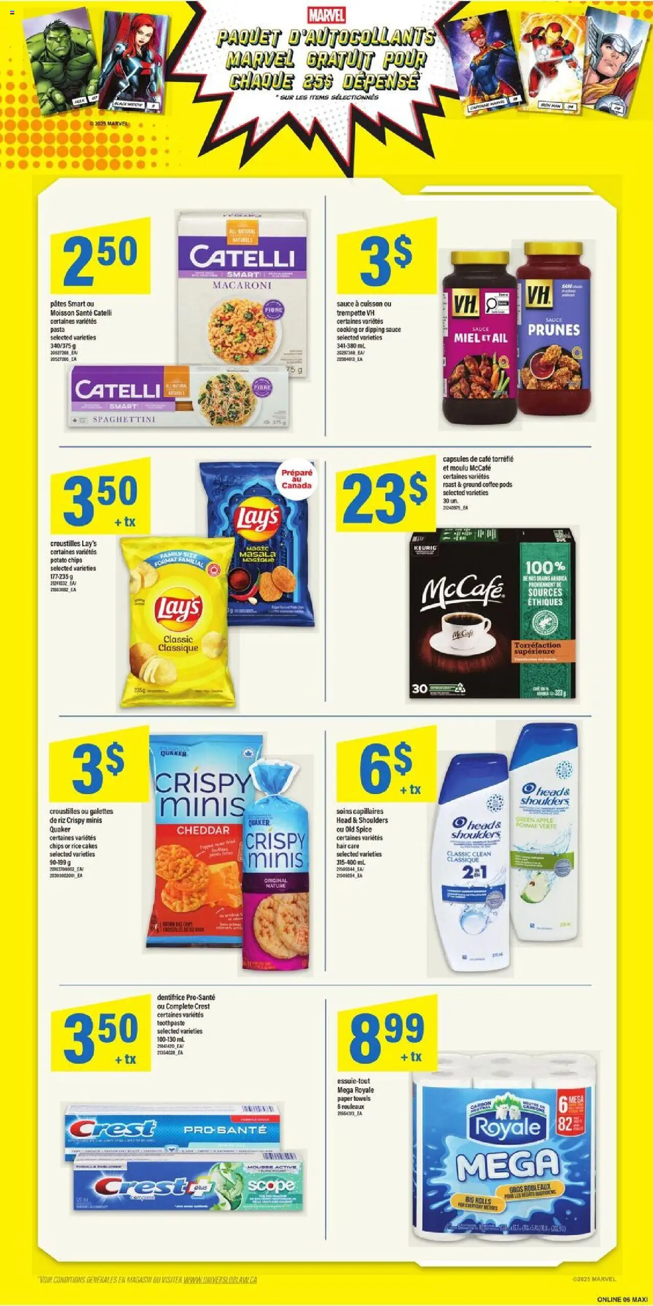 Maxi flyer valid from 25.09.2025 | Page: 10 | Products: Rice, Chips, Toothpaste, Coffee