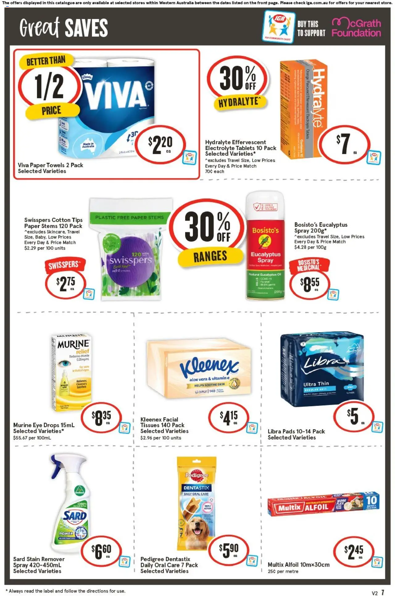 IGA catalogue - valid from 24.09.2025 | Page: 7 | Products: Stain remover, Foundation, Cotton tips, Vitamin