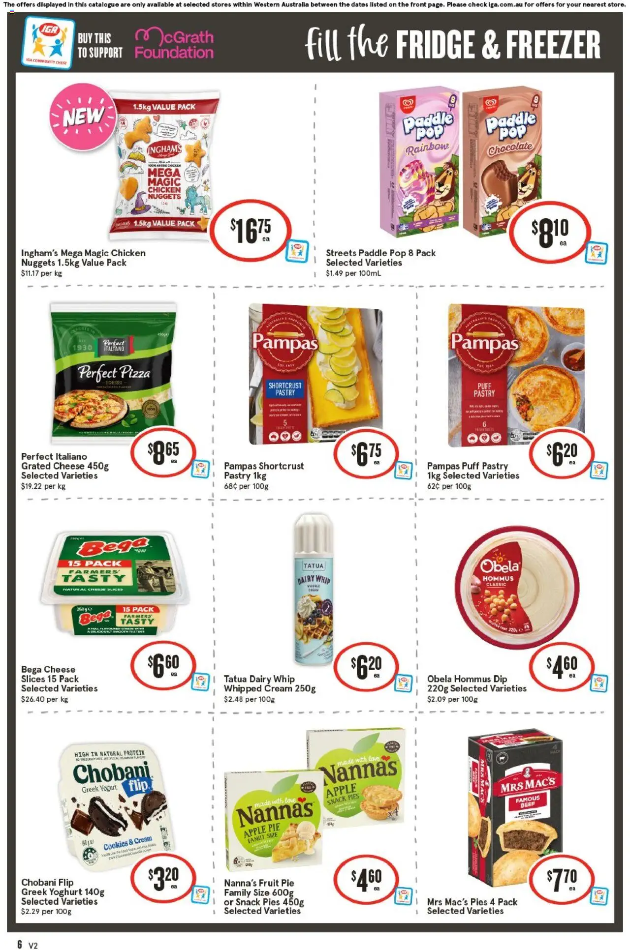 IGA catalogue - valid from 24.09.2025 | Page: 6 | Products: Cheese, Chocolate, Chicken, Freezer