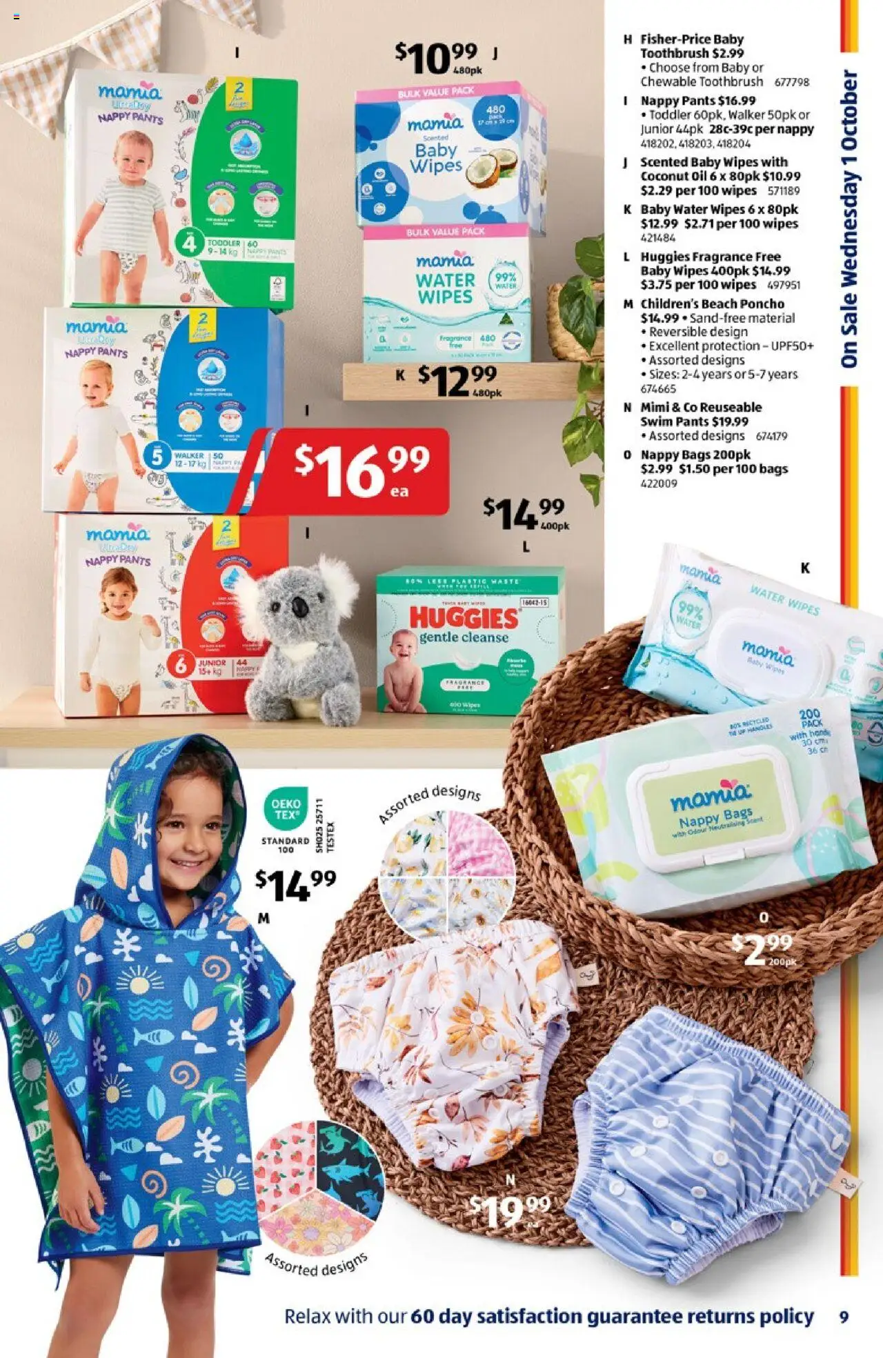 Aldi catalogue - valid from 01.10.2025 | Page: 9 | Products: Oil, Water, Pants, Toothbrush