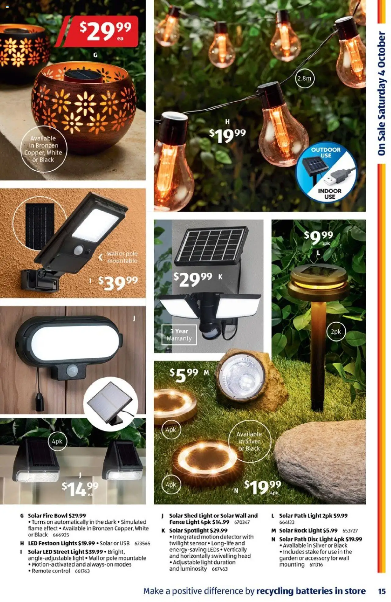 Aldi catalogue - valid from 01.10.2025 | Page: 15 | Products: Fence, Light, Usb, Remote control