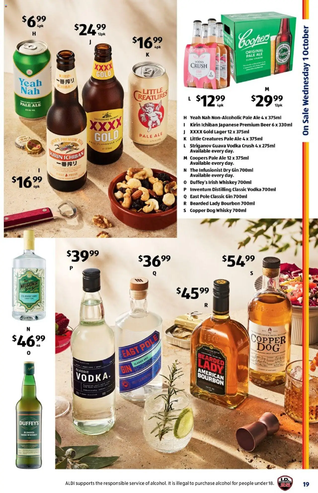 Aldi catalogue - valid from 01.10.2025 | Page: 19 | Products: Bourbon, Gin, Whiskey, Press