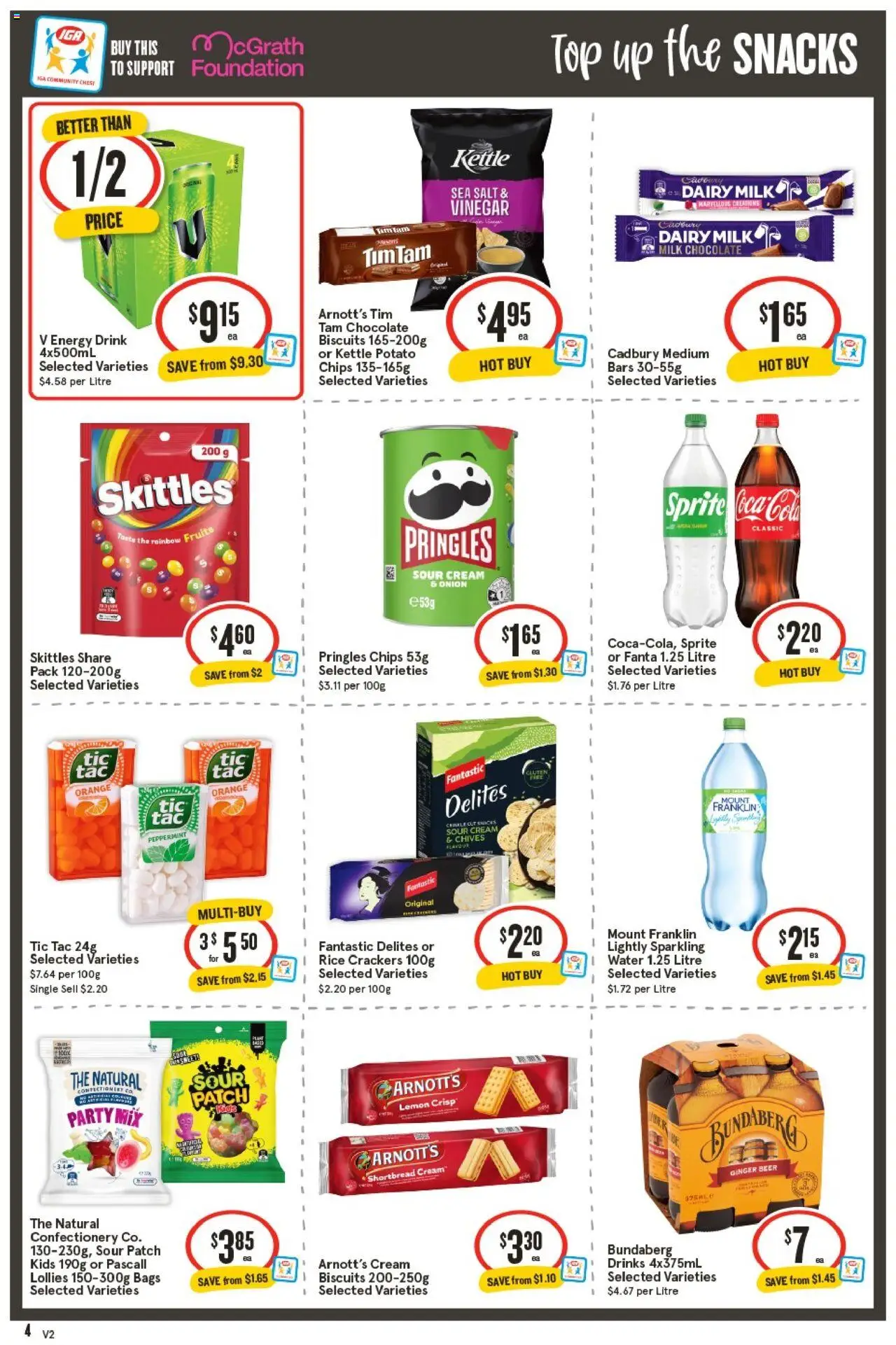 IGA catalogue - valid from 24.09.2025 | Page: 5 | Products: Crackers, Chocolate, Beer, Cream