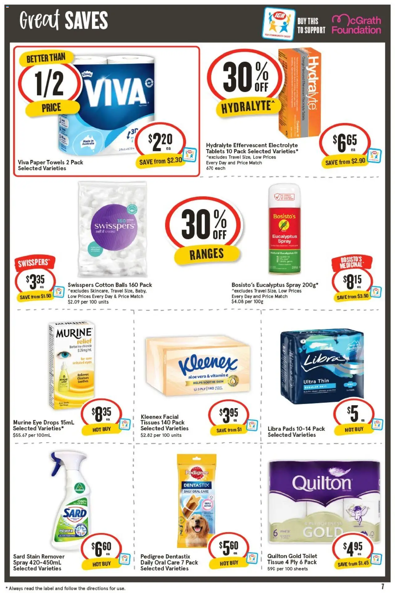 IGA catalogue - valid from 24.09.2025 | Page: 8 | Products: Toilet, Towels, Tissues, Vitamin