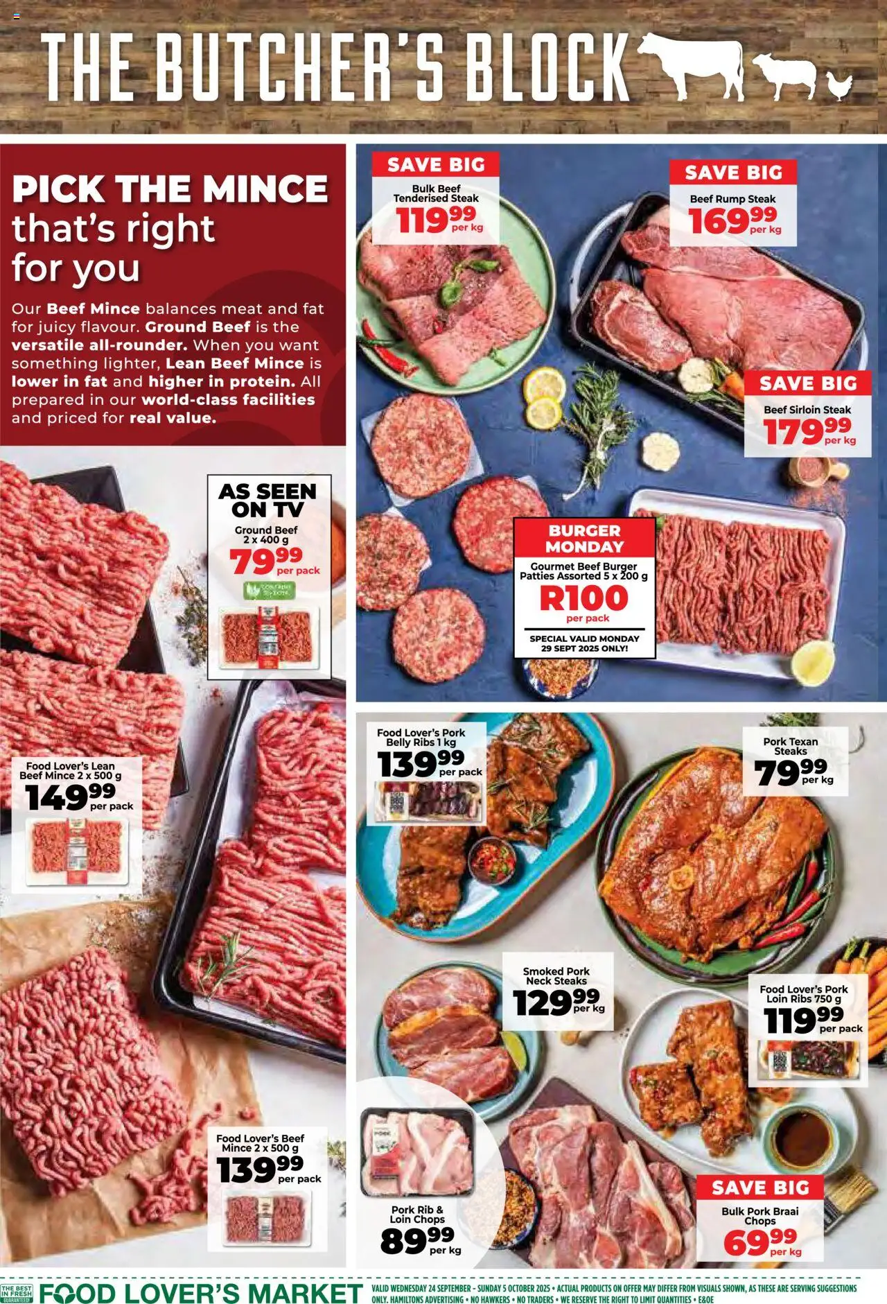 New Food Lover's Market catalogue – valid from 24.09.2025 | Page: 4 | Products: TV, Ribs, Pork, Beef