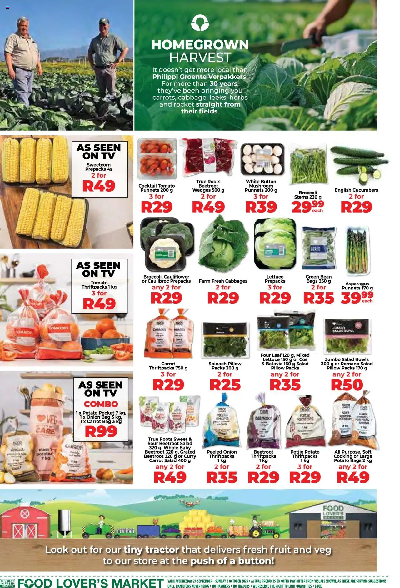 New Food Lover's Market catalogue – valid from 24.09.2025 | Page: 2 | Products: Bag, Bowls, Tomatoes, Salad