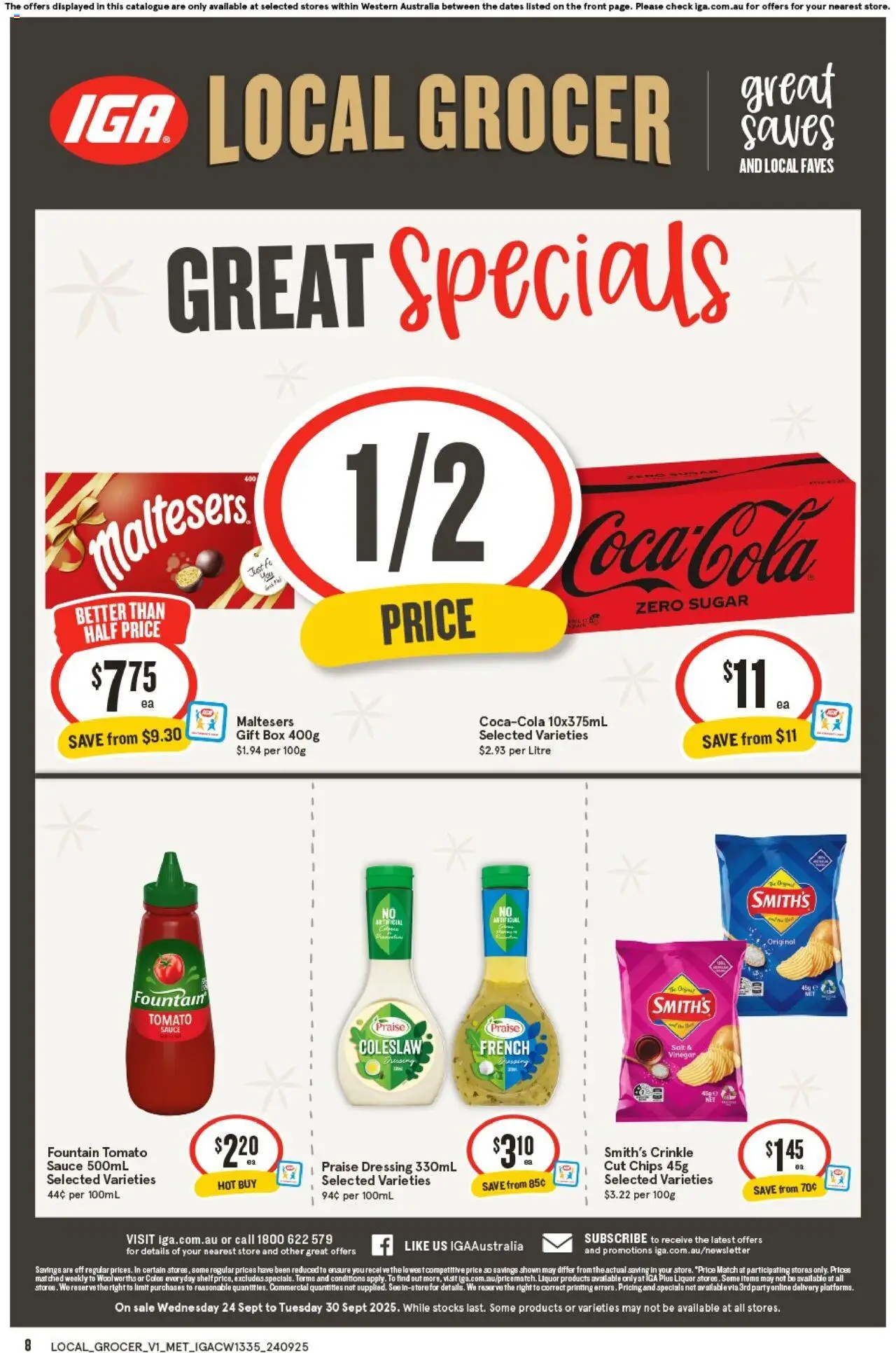 IGA catalogue - valid from 24.09.2025 | Page: 2 | Products: Box, Chips, Sauce, Sugar