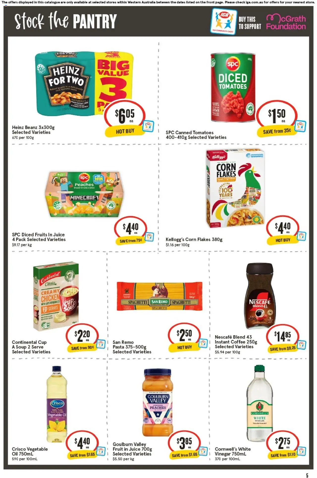 IGA catalogue - valid from 24.09.2025 | Page: 6 | Products: Coffee, Juice, Pasta, Fruits