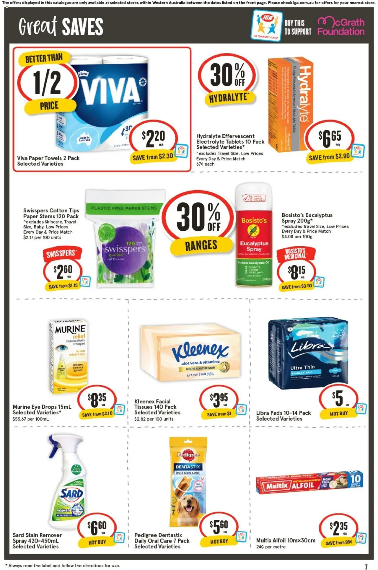 IGA catalogue - valid from 24.09.2025 | Page: 8 | Products: Towels, Foundation, Tissues, Vitamin
