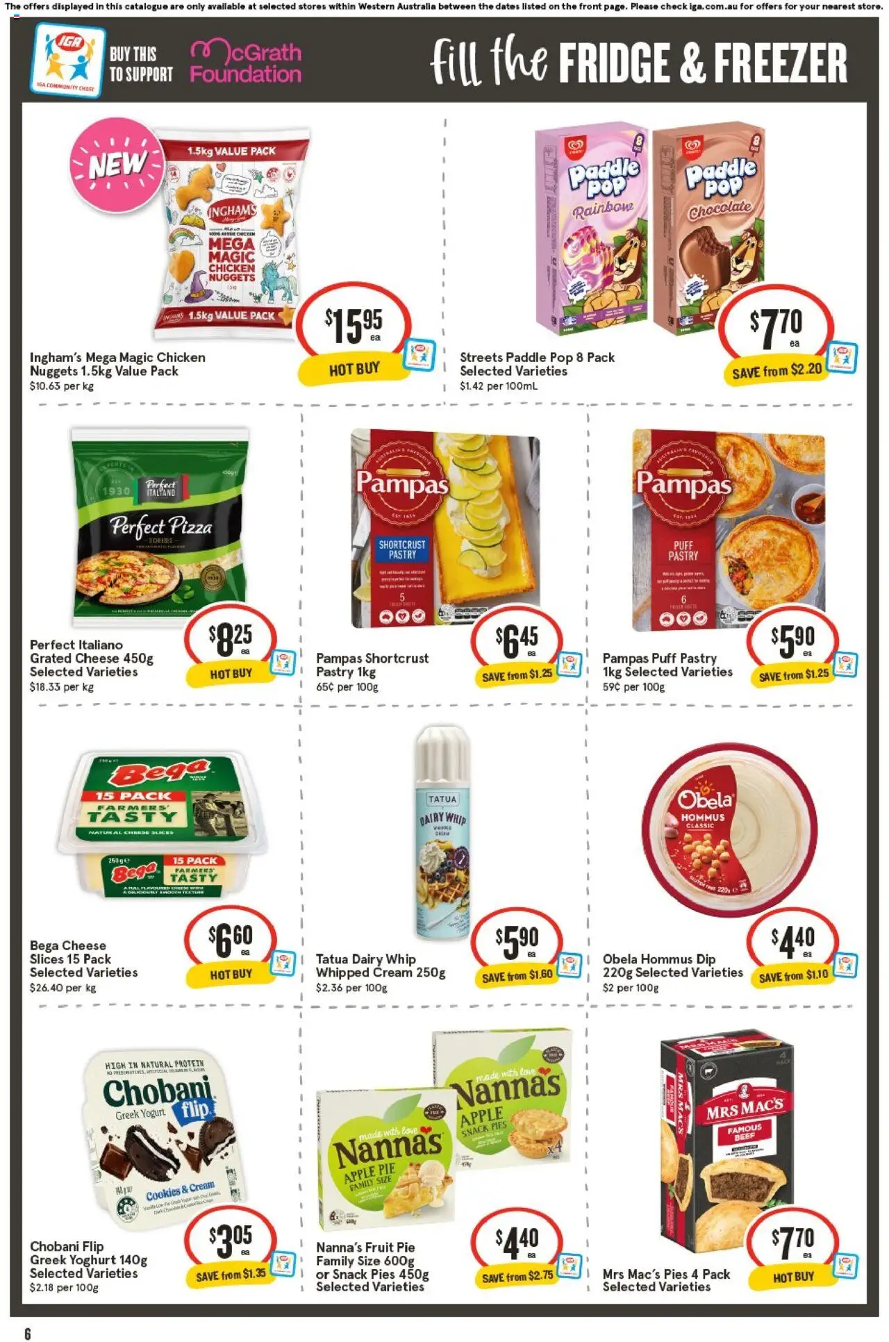 IGA catalogue - valid from 24.09.2025 | Page: 7 | Products: Chicken, Pies, Fridge, Freezer