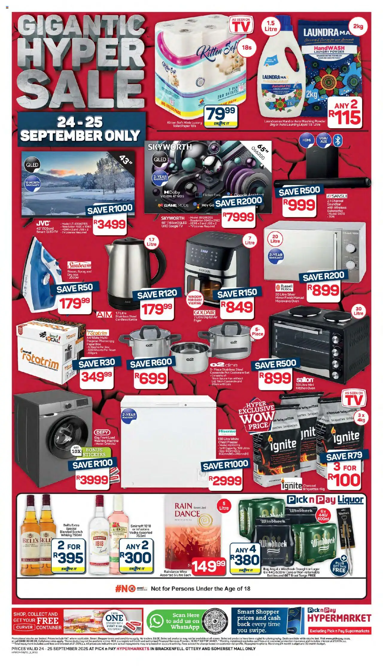 New Pick n Pay catalogue – valid from 24.09.2025 | Page: 2 | Products: Mirror, Wine, Vodka, Washing powder