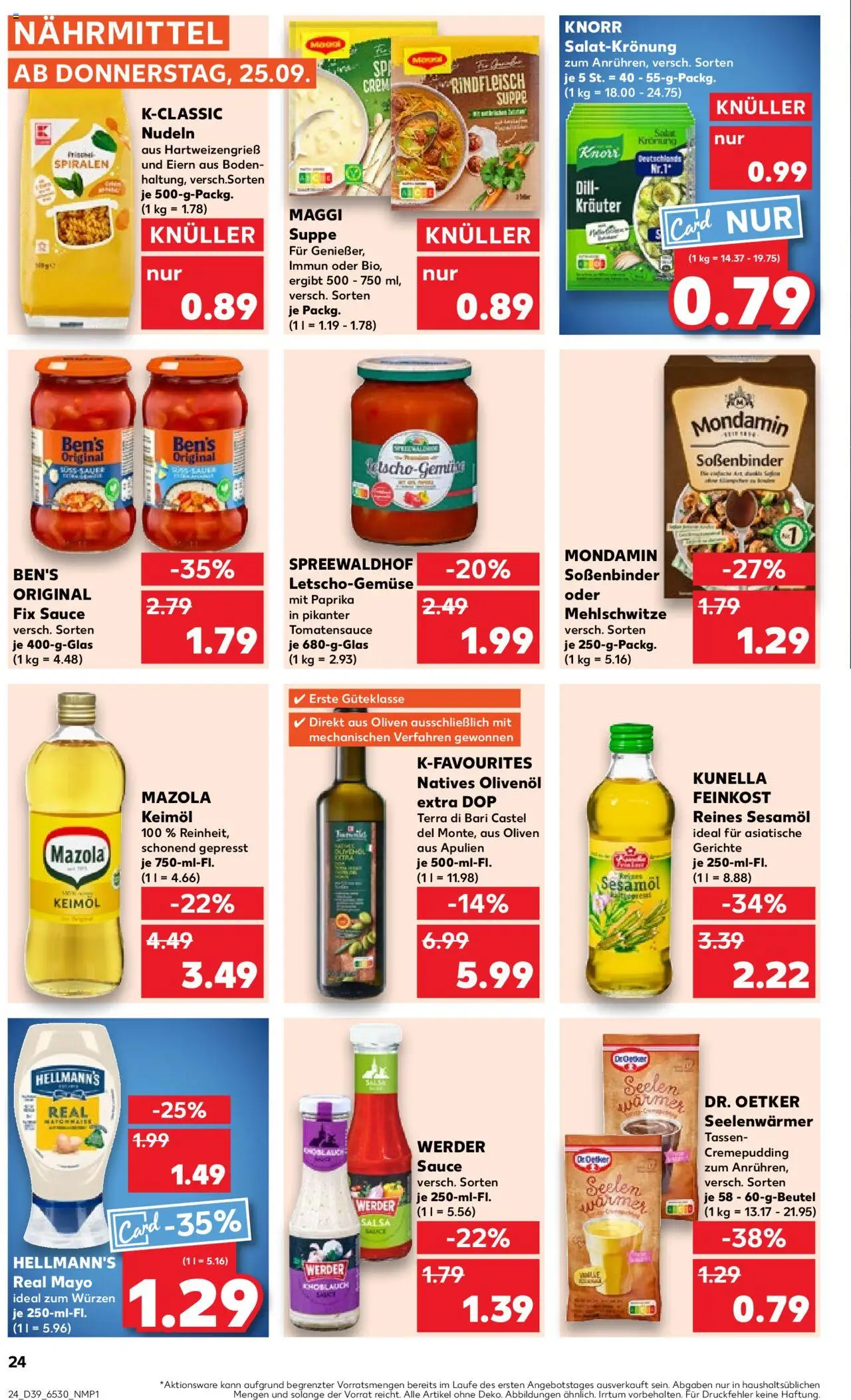 Kaufland prospekt Frankfurt (Oder)	 – gültig ab 25.09.2025 | Seite: 24 | Produkte: Maggi, Maggi suppe, Dill, Nudeln Kaufland prospekt Frankfurt (Oder)	 – gültig ab 25.09.2025 | Seite: 24 | Produkte: Maggi, Maggi suppe, Dill, Nudeln