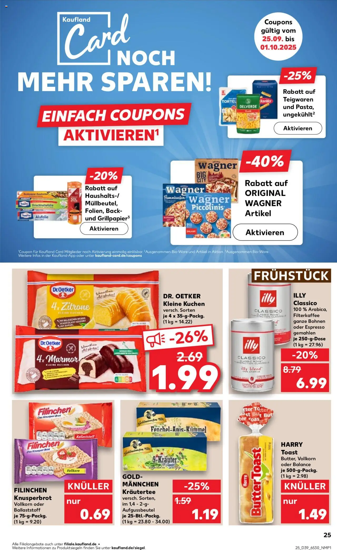 Kaufland prospekt Frankfurt (Oder)	 – gültig ab 25.09.2025 | Seite: 25 | Produkte: Butter, Toast, Zitrone, Kuchen Kaufland prospekt Frankfurt (Oder)	 – gültig ab 25.09.2025 | Seite: 25 | Produkte: Butter, Toast, Zitrone, Kuchen