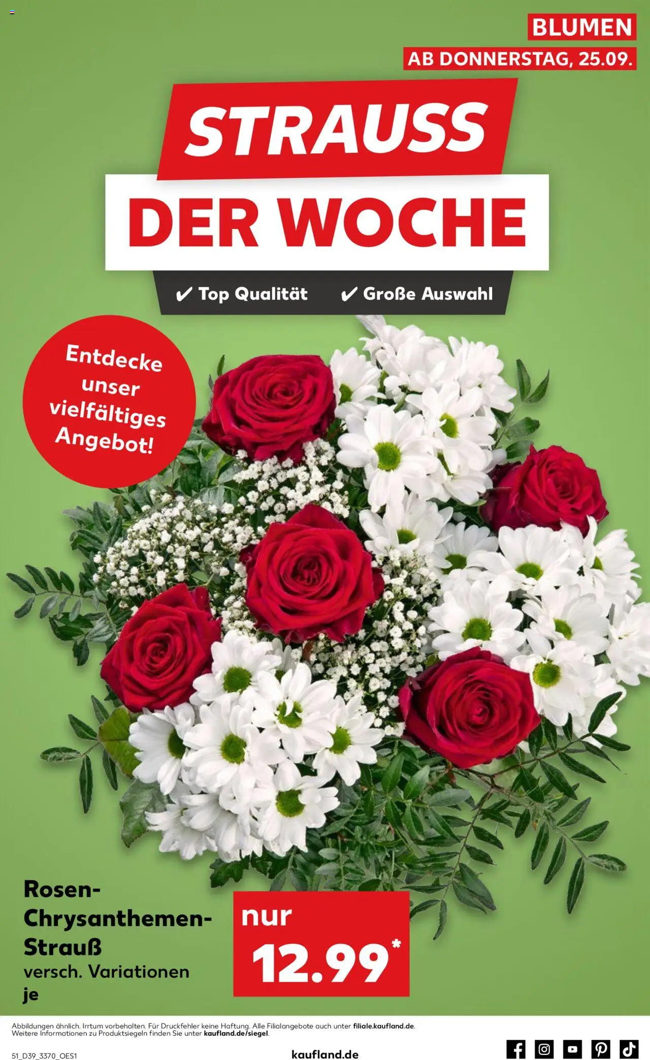 Kaufland prospekt Frankfurt (Oder)	 – gültig ab 25.09.2025 | Seite: 51 | Produkte: Top, Blumen Kaufland prospekt Frankfurt (Oder)	 – gültig ab 25.09.2025 | Seite: 51 | Produkte: Top, Blumen