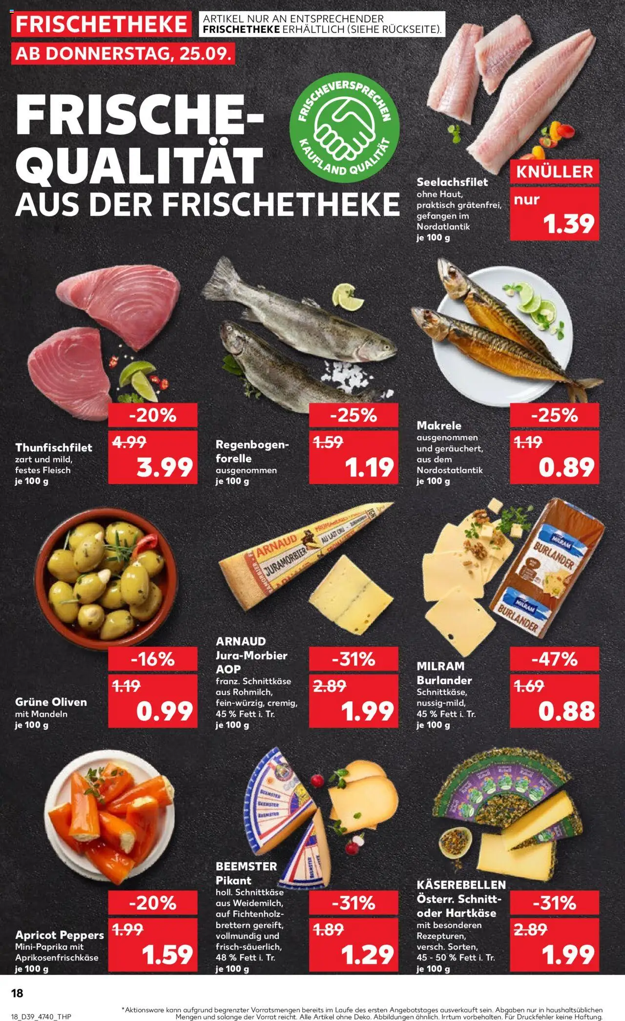 Kaufland prospekt Hannover	 – gültig ab 25.09.2025 | Seite: 18 | Produkte: Mandeln, Milram, Fleisch Kaufland prospekt Hannover	 – gültig ab 25.09.2025 | Seite: 18 | Produkte: Mandeln, Milram, Fleisch
