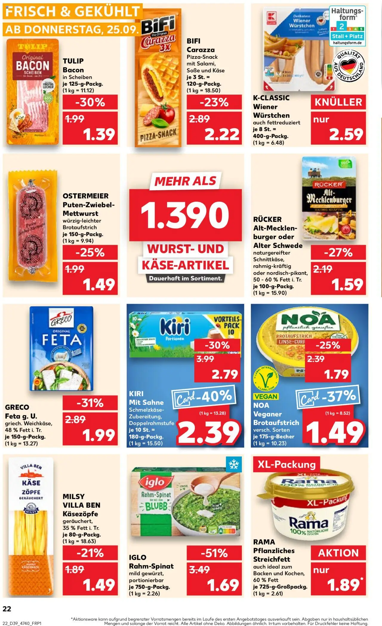 Kaufland prospekt Hannover	 – gültig ab 25.09.2025 | Seite: 22 | Produkte: Bifi, Burger, Soße, Wurst Kaufland prospekt Hannover	 – gültig ab 25.09.2025 | Seite: 22 | Produkte: Bifi, Burger, Soße, Wurst