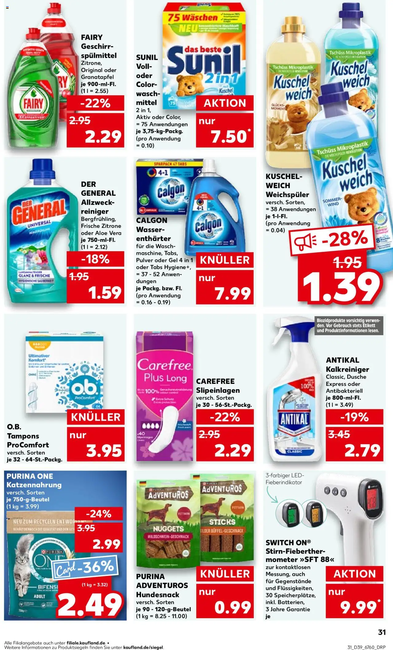 Kaufland prospekt Hannover	 – gültig ab 25.09.2025 | Seite: 31 | Produkte: Purina one, Thermometer, Wasser, Weichspüler Kaufland prospekt Hannover	 – gültig ab 25.09.2025 | Seite: 31 | Produkte: Purina one, Thermometer, Wasser, Weichspüler