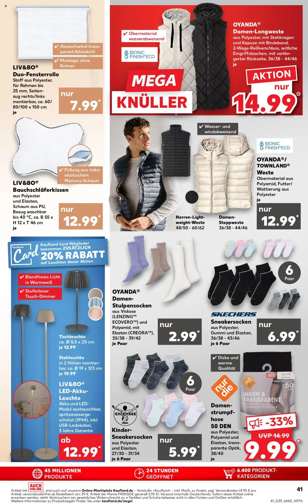 Kaufland prospekt Hannover	 – gültig ab 25.09.2025 | Seite: 41 | Produkte: Steppweste, Wasser, Weste, Hose Kaufland prospekt Hannover	 – gültig ab 25.09.2025 | Seite: 41 | Produkte: Steppweste, Wasser, Weste, Hose