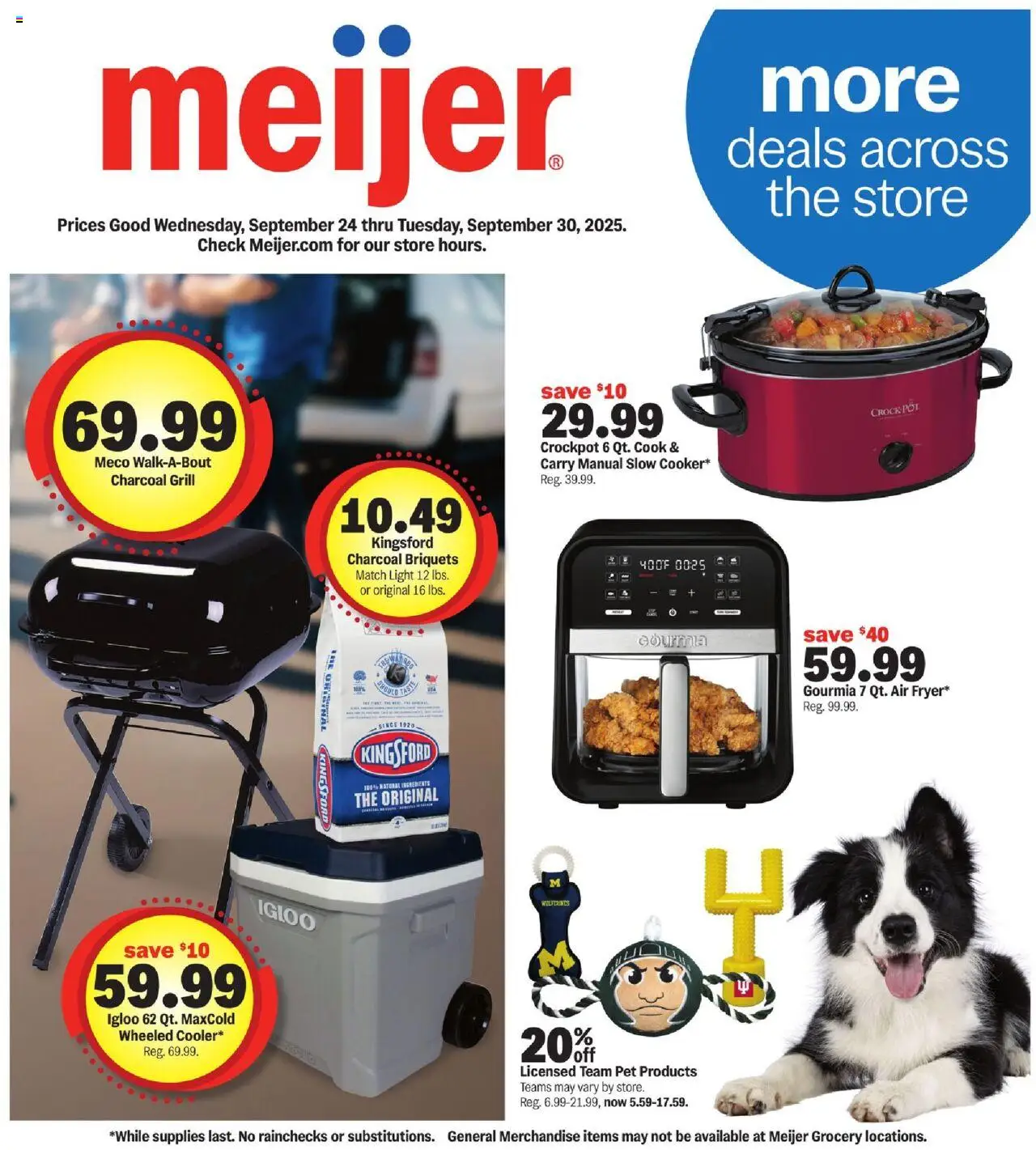 Meijer More Deals Across the Store - valid from 24.09.2025 | Page: 1 | Products: Grill Meijer More Deals Across the Store - valid from 24.09.2025 | Page: 1 | Products: Grill