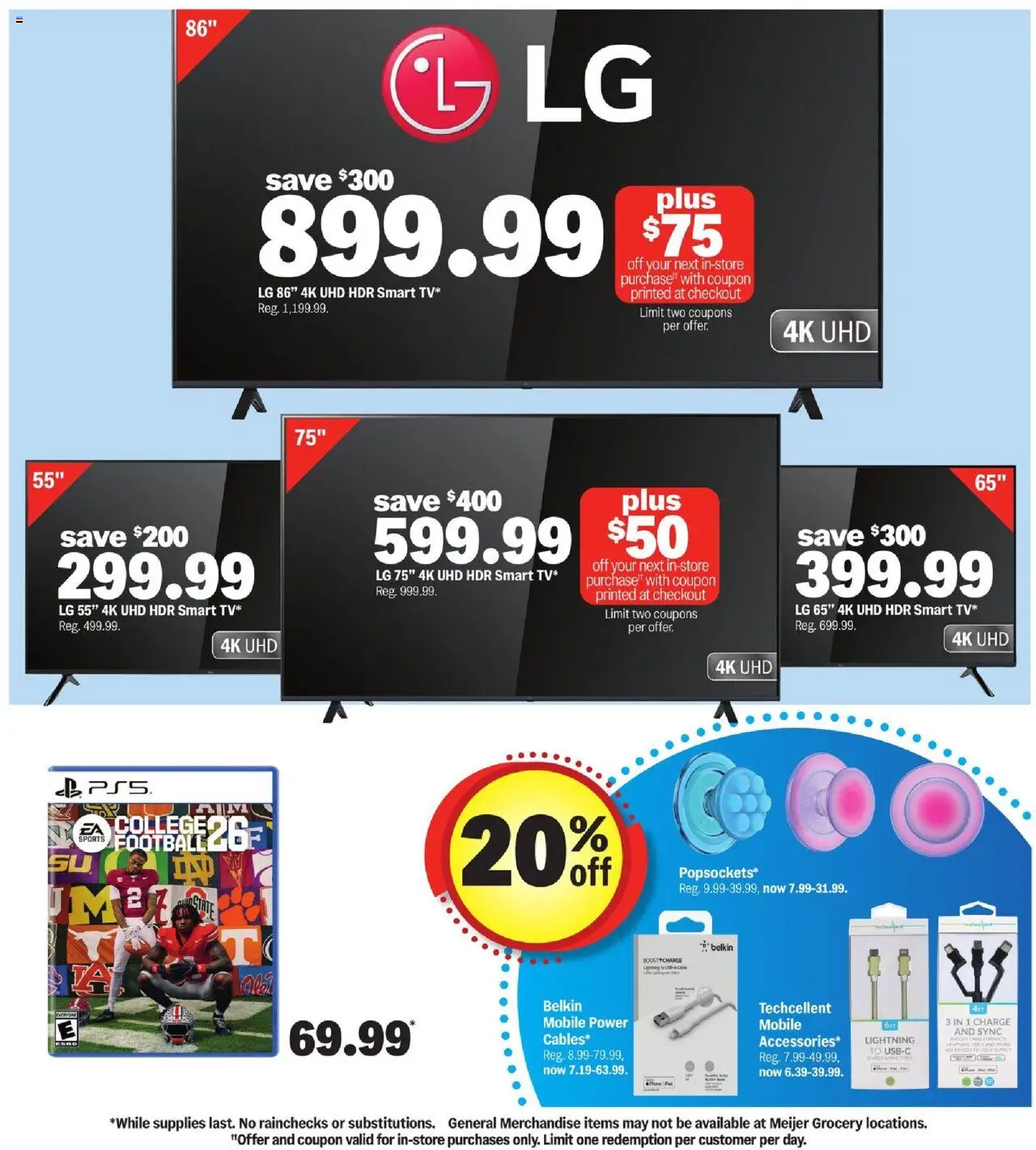 Meijer More Deals Across the Store - valid from 24.09.2025 | Page: 9 | Products: Cable, Usb Meijer More Deals Across the Store - valid from 24.09.2025 | Page: 9 | Products: Cable, Usb
