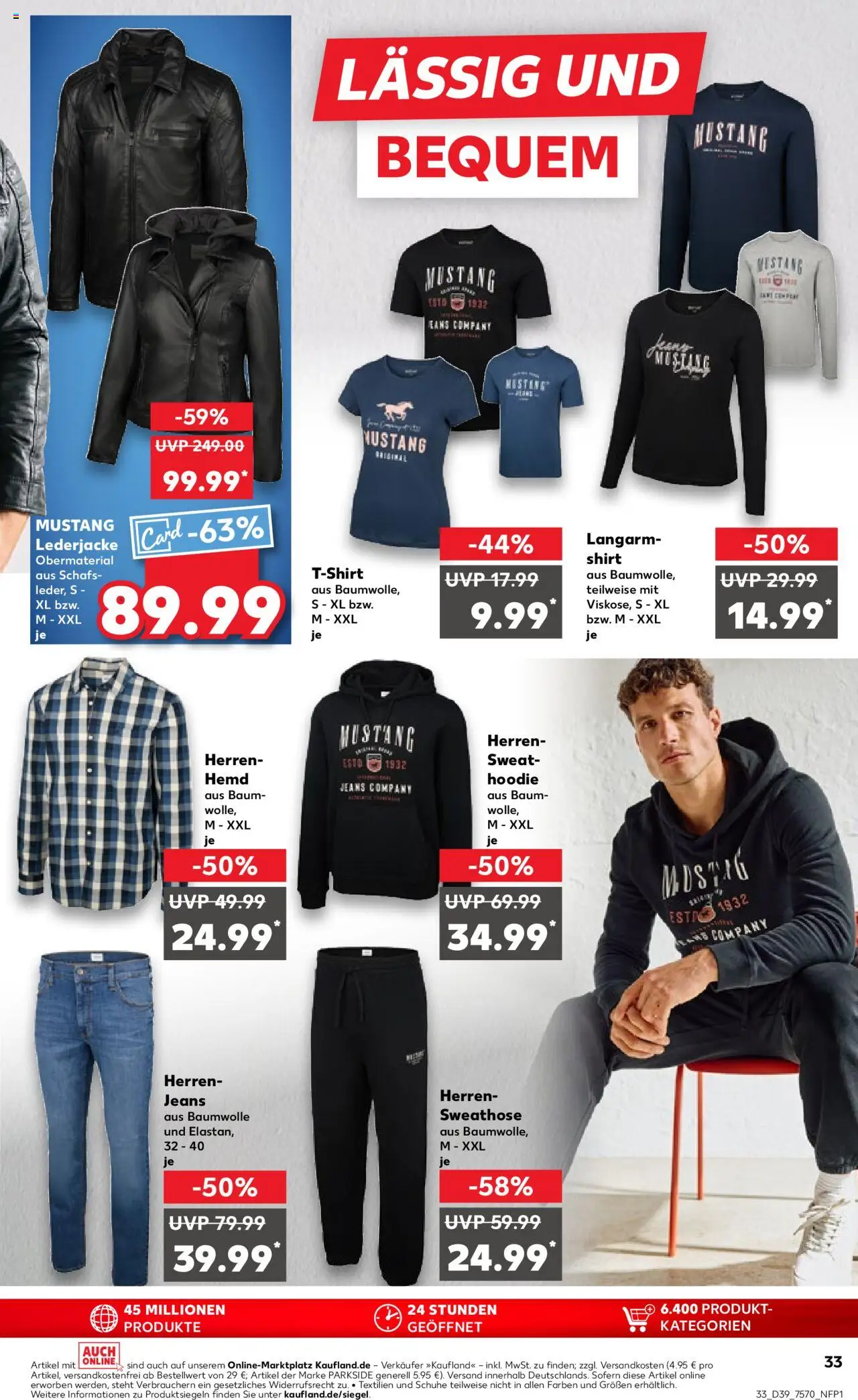 Kaufland prospekt Köln	 – gültig ab 25.09.2025 | Seite: 33 | Produkte: Shirt, Sweathose, Langarmshirt, Jeans Kaufland prospekt Köln	 – gültig ab 25.09.2025 | Seite: 33 | Produkte: Shirt, Sweathose, Langarmshirt, Jeans