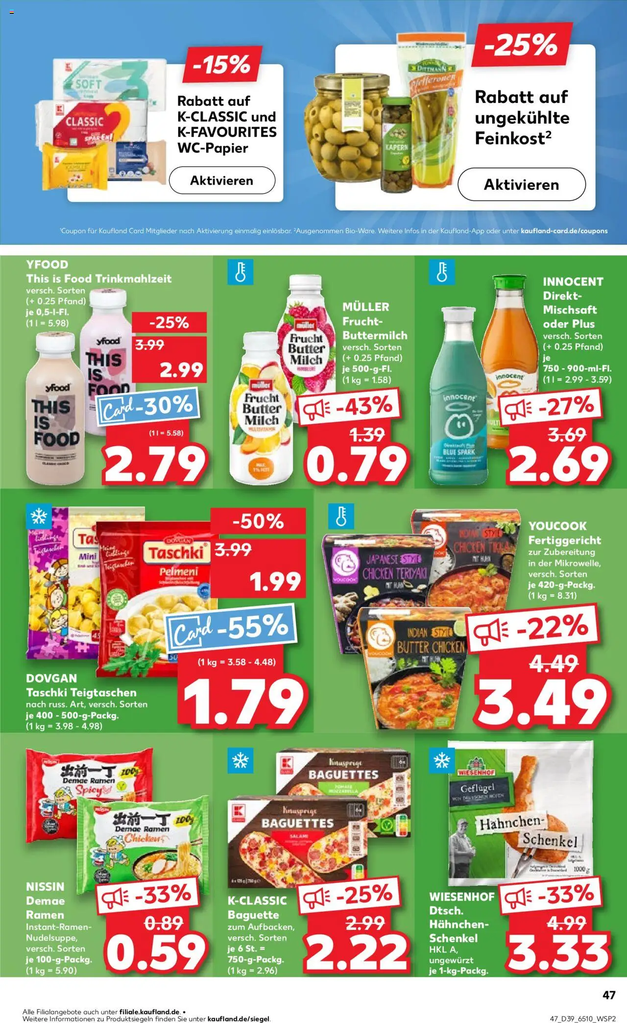 Kaufland prospekt Köln	 – gültig ab 25.09.2025 | Seite: 47 | Produkte: Hahnchen, Buttermilch, Youcook, Butter Kaufland prospekt Köln	 – gültig ab 25.09.2025 | Seite: 47 | Produkte: Hahnchen, Buttermilch, Youcook, Butter