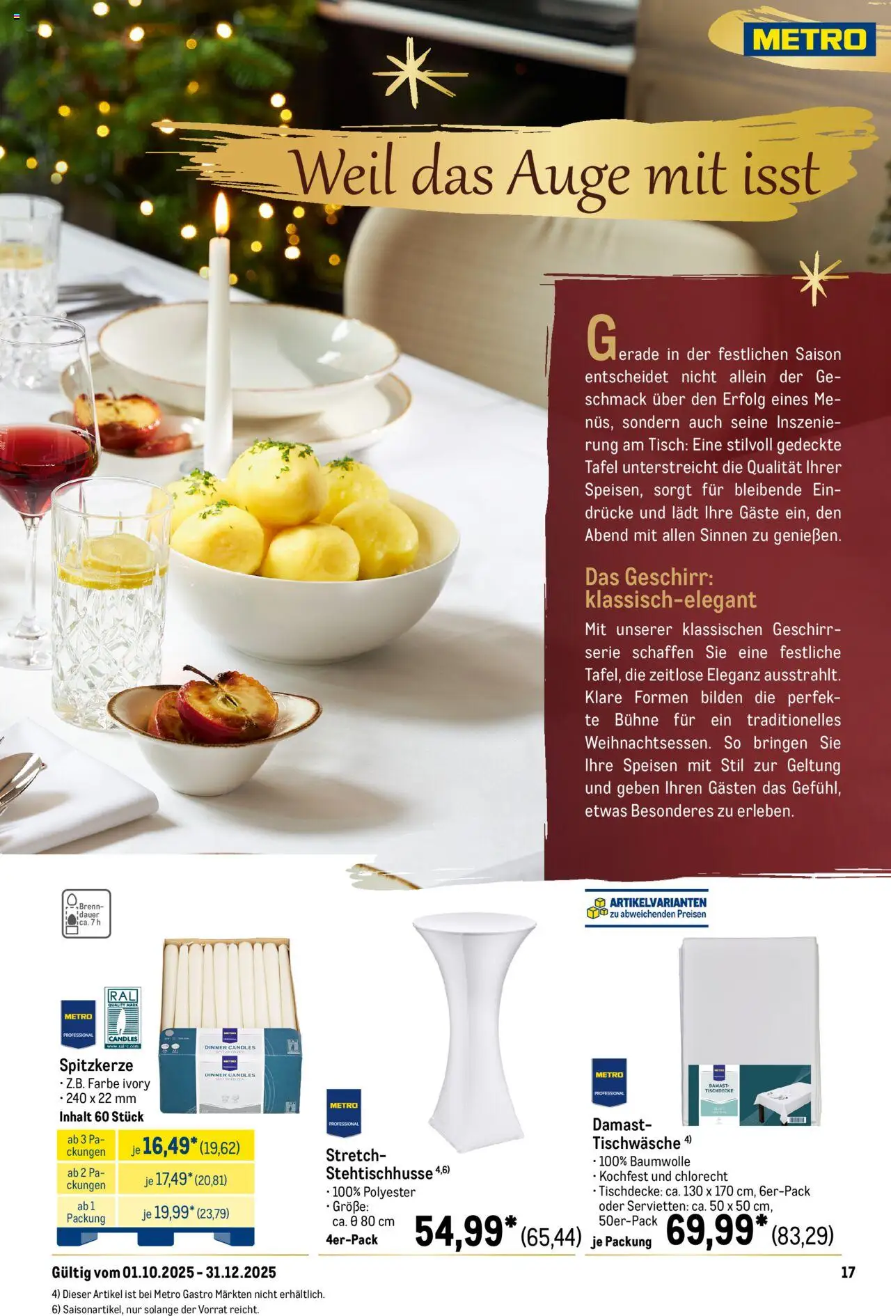 Metro Saisonkatalog "Perfekt ausgestattet" – gültig ab 01.10.2025 | Seite: 17 | Produkte: Tisch Metro Saisonkatalog "Perfekt ausgestattet" – gültig ab 01.10.2025 | Seite: 17 | Produkte: Tisch