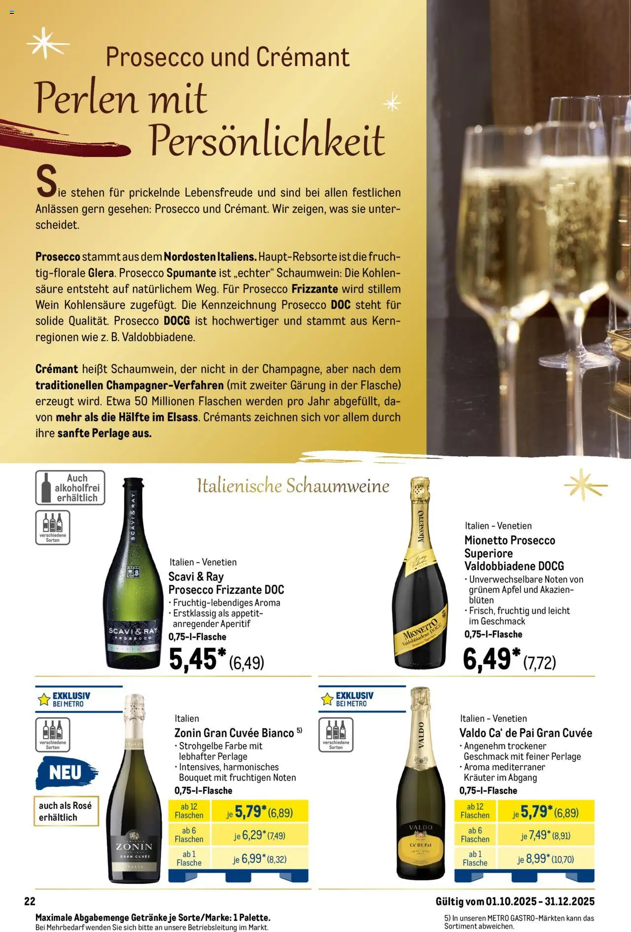 Metro Saisonkatalog "Perfekt ausgestattet" – gültig ab 01.10.2025 | Seite: 22 | Produkte: Äpfel, Prosecco, Wein Metro Saisonkatalog "Perfekt ausgestattet" – gültig ab 01.10.2025 | Seite: 22 | Produkte: Äpfel, Prosecco, Wein