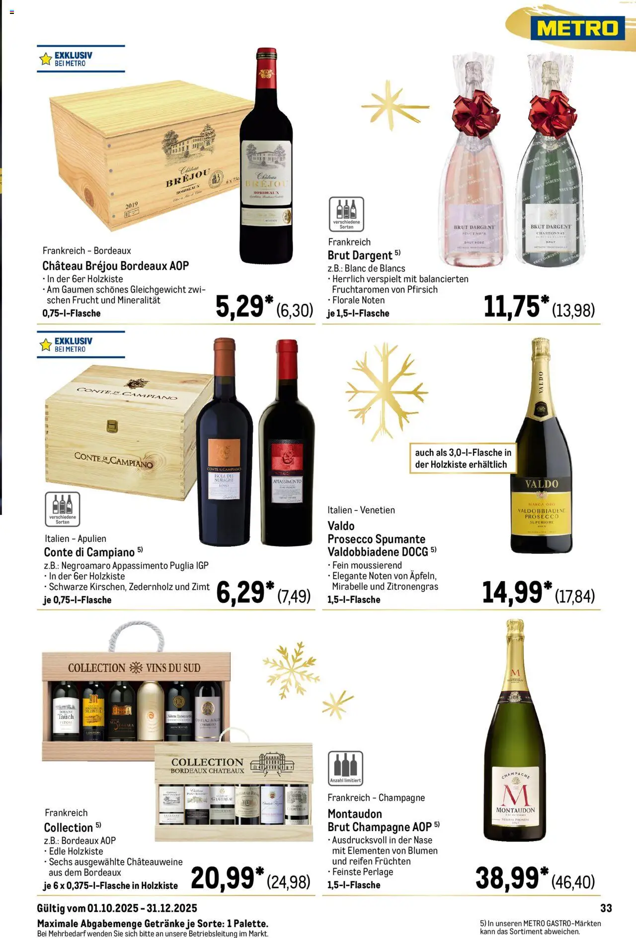 Metro Saisonkatalog "Perfekt ausgestattet" – gültig ab 01.10.2025 | Seite: 33 | Produkte: Zitronengras, Prosecco, Pfirsich, Brut dargent Metro Saisonkatalog "Perfekt ausgestattet" – gültig ab 01.10.2025 | Seite: 33 | Produkte: Zitronengras, Prosecco, Pfirsich, Brut dargent