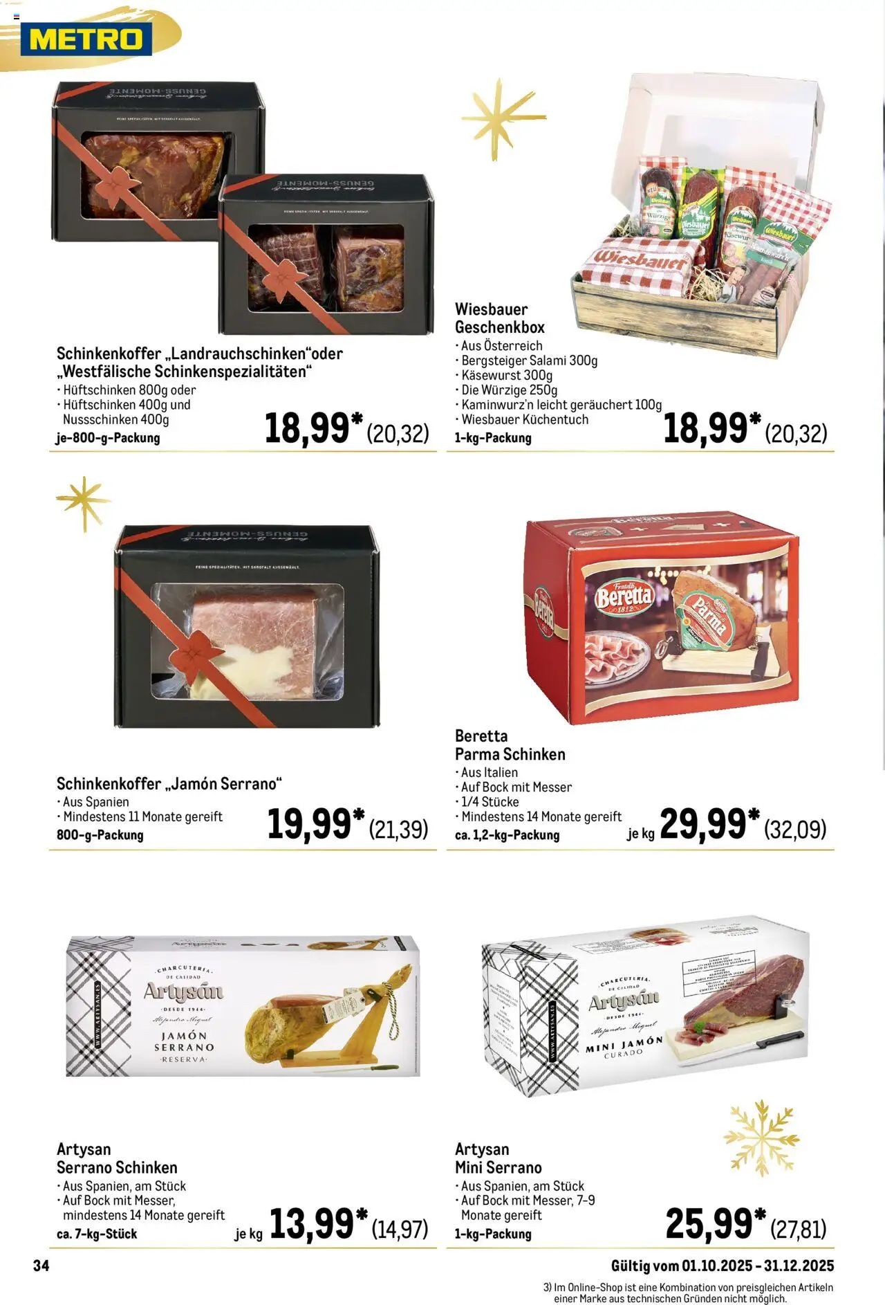Metro Saisonkatalog "Perfekt ausgestattet" – gültig ab 01.10.2025 | Seite: 38 | Produkte: Salami, Serrano schinken, Schinken Metro Saisonkatalog "Perfekt ausgestattet" – gültig ab 01.10.2025 | Seite: 38 | Produkte: Salami, Serrano schinken, Schinken