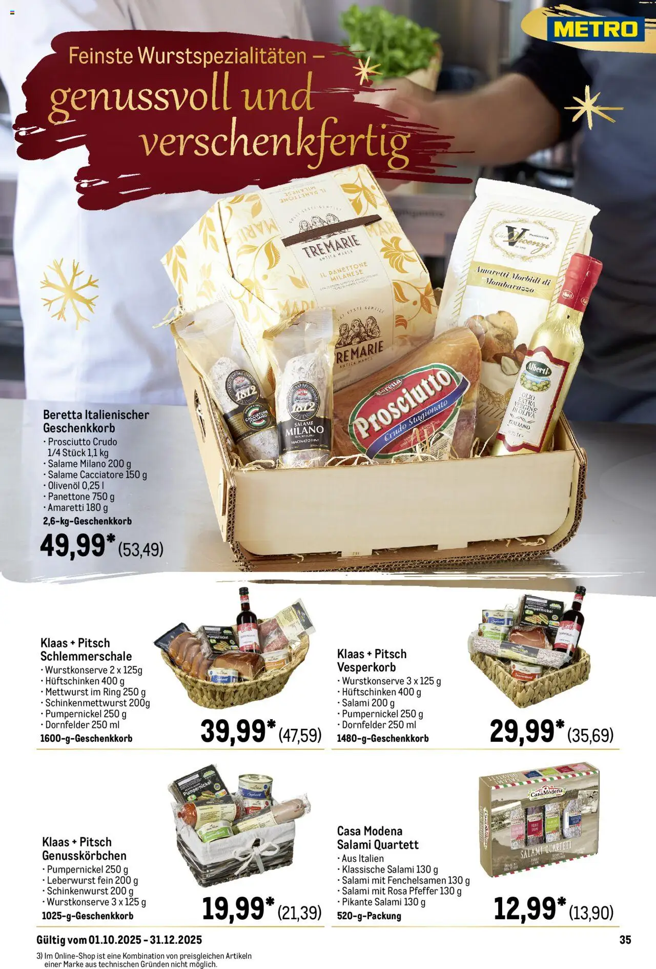 Metro Saisonkatalog "Perfekt ausgestattet" – gültig ab 01.10.2025 | Seite: 39 | Produkte: Olivenol, Pfeffer, Salami Metro Saisonkatalog "Perfekt ausgestattet" – gültig ab 01.10.2025 | Seite: 39 | Produkte: Olivenol, Pfeffer, Salami