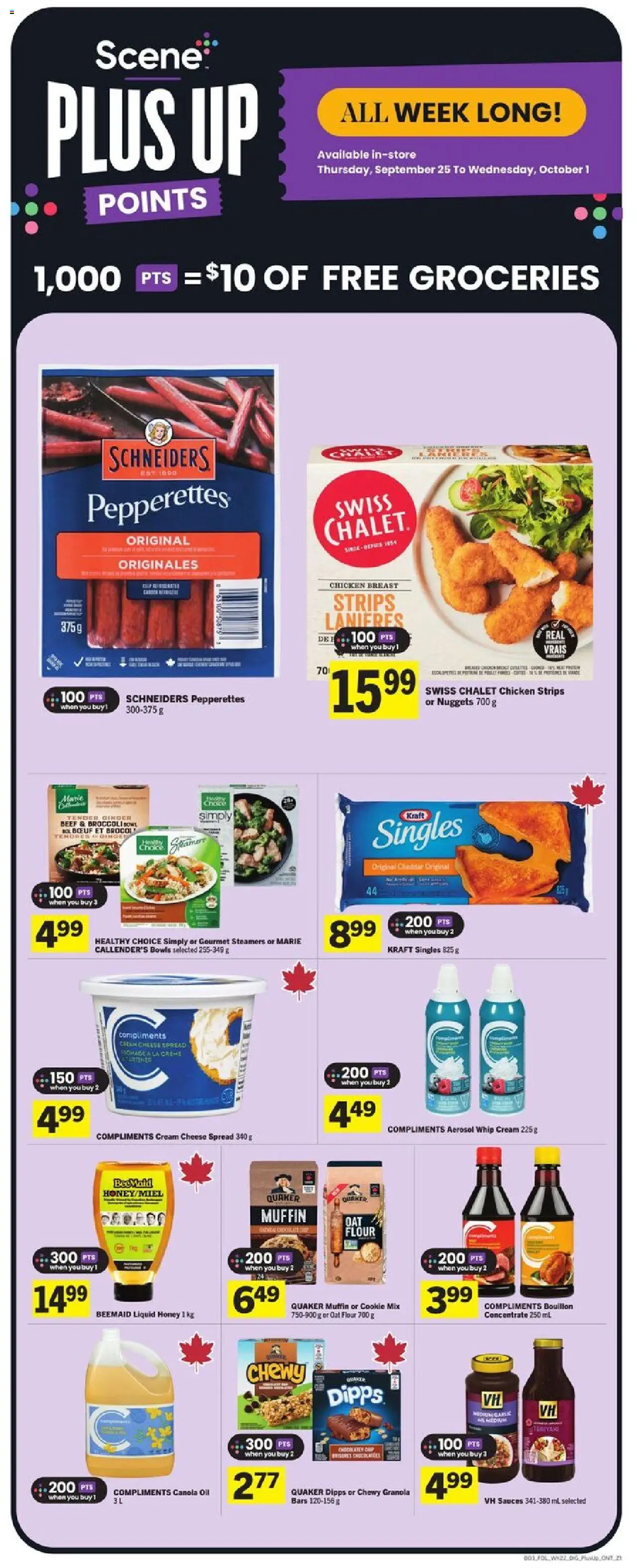 Foodland flyer valid from 25.09.2025 | Page: 3 | Products: Beef, Cheese, Oil, Chicken