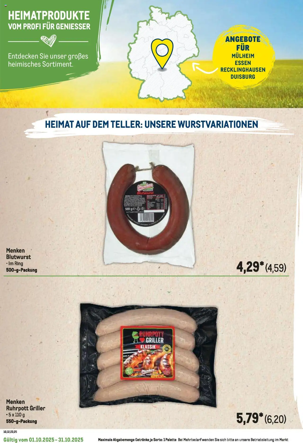 Metro Regionaler Flyer – gültig ab 01.10.2025 | Seite: 20 | Produkte: Griller